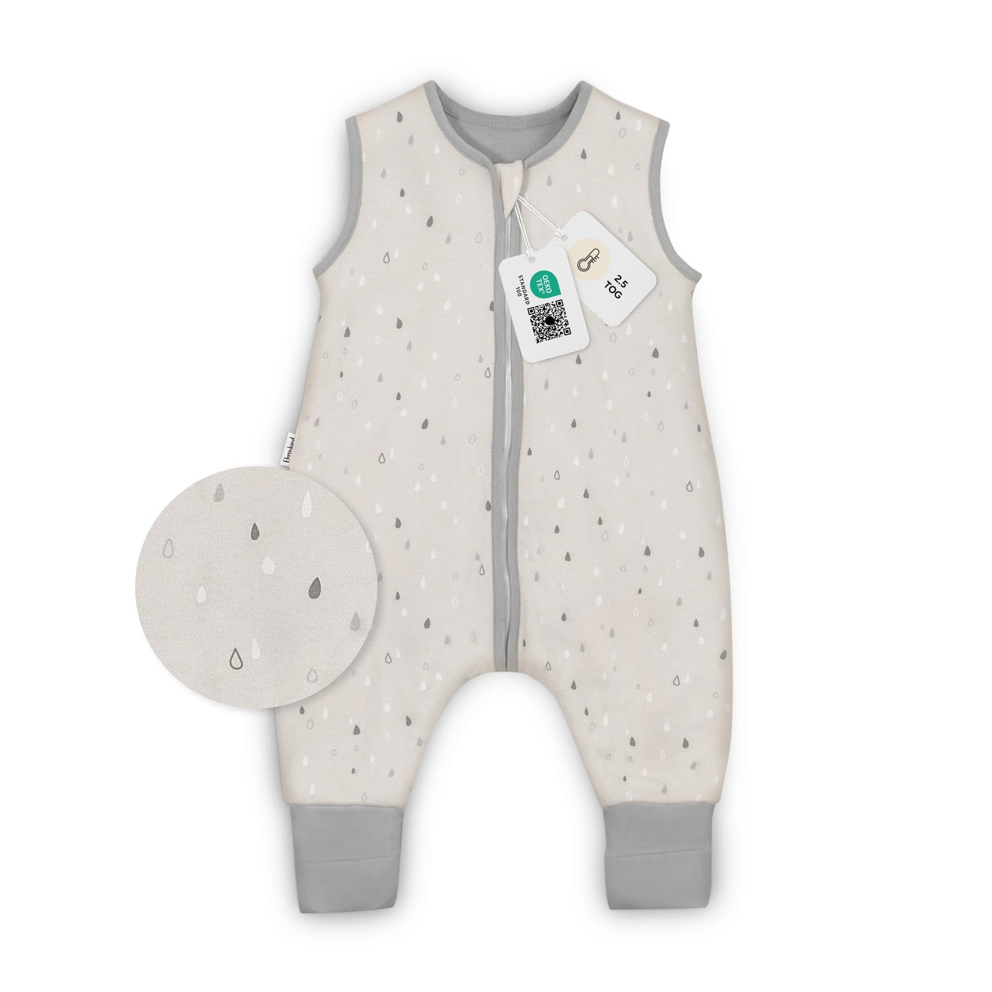 Ehrenkind® Baby Sleeping Bag with Feet, 2.5 Tog, Organic Cotton, All-Year Sleeping Bag, Oeko-Tex Seal, Children’s Winter and Summer Sleeping Bag