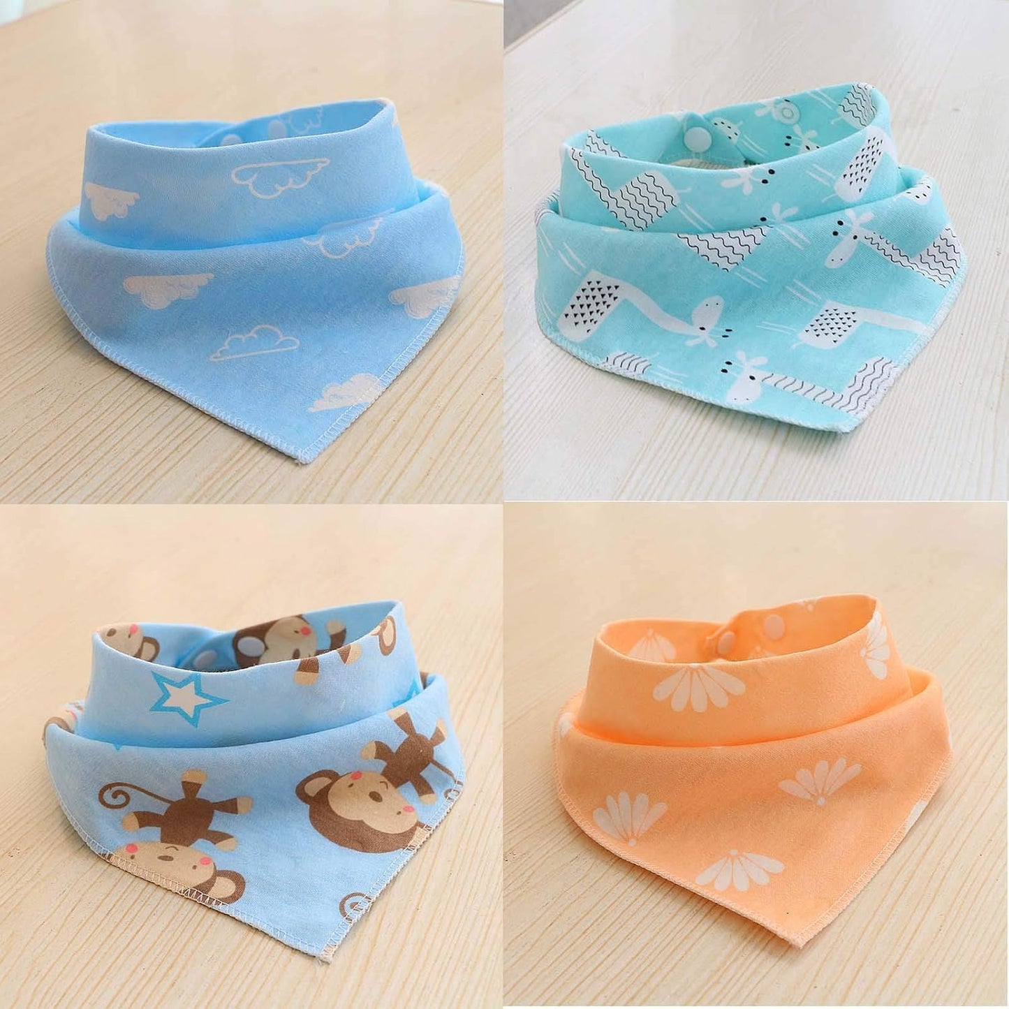 SLOSH 17 Baby Bibs, Bandana, Birth, Girls, Boys, Cotton, Children, Unisex (17 Pieces for Unisex), Multicolored, 17 Unité (Lot de 1)