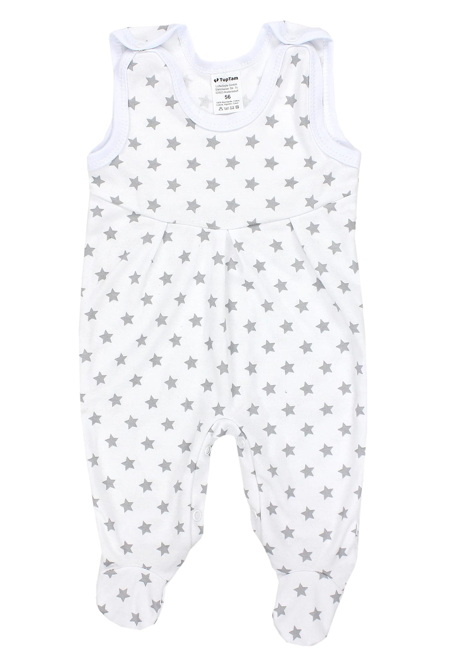 TupTam Baby Mädchen Strampler mit Fuß 3er Pack