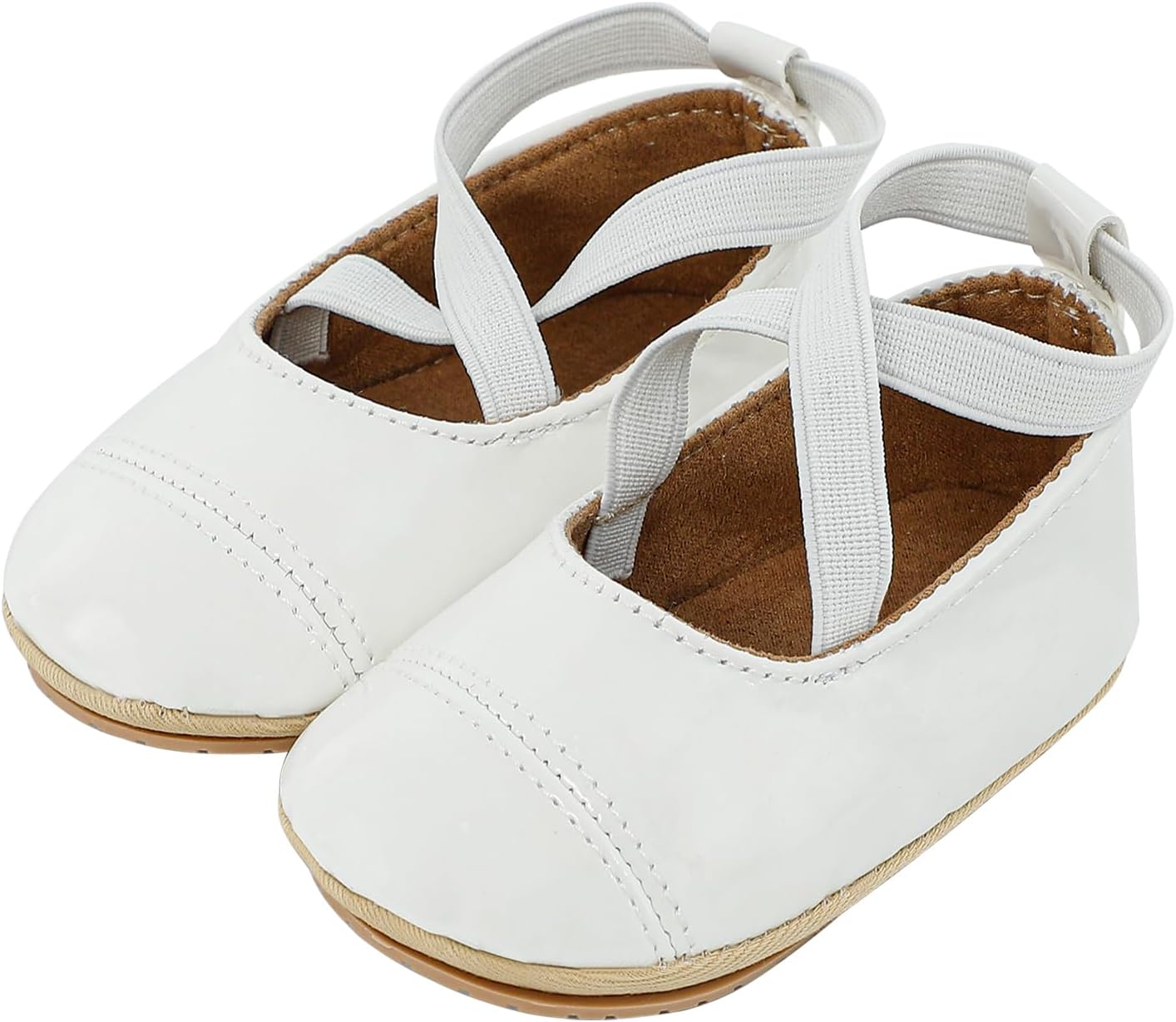 Cheerful Mario Baby Mädchen Schuhe Baby Ballerina Schuhe Lauflernschuhe Taufe Schuhe mit Bowknot PU Leder Babyschuhe