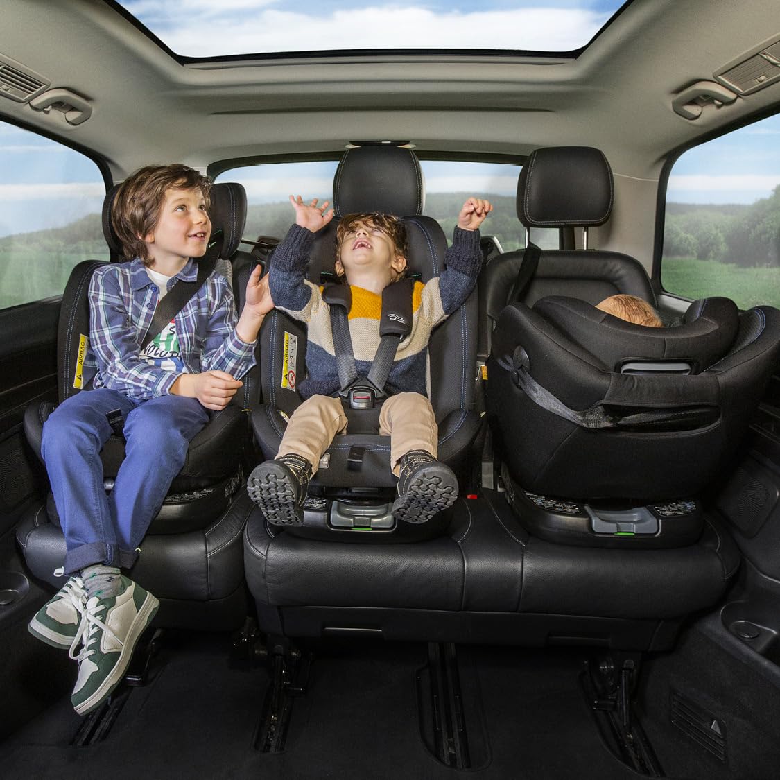 Chicco Unico Evo I-Size, Kindersitz 0-36 Kg, für Kinder von 40 bis 150 cm, homologiert ECE R129/03, Isofix 360° drehbar und neigbar, Gruppe 0+/1/2/3 von 0 bis 12 Jahren, Schwarz - Meloni2