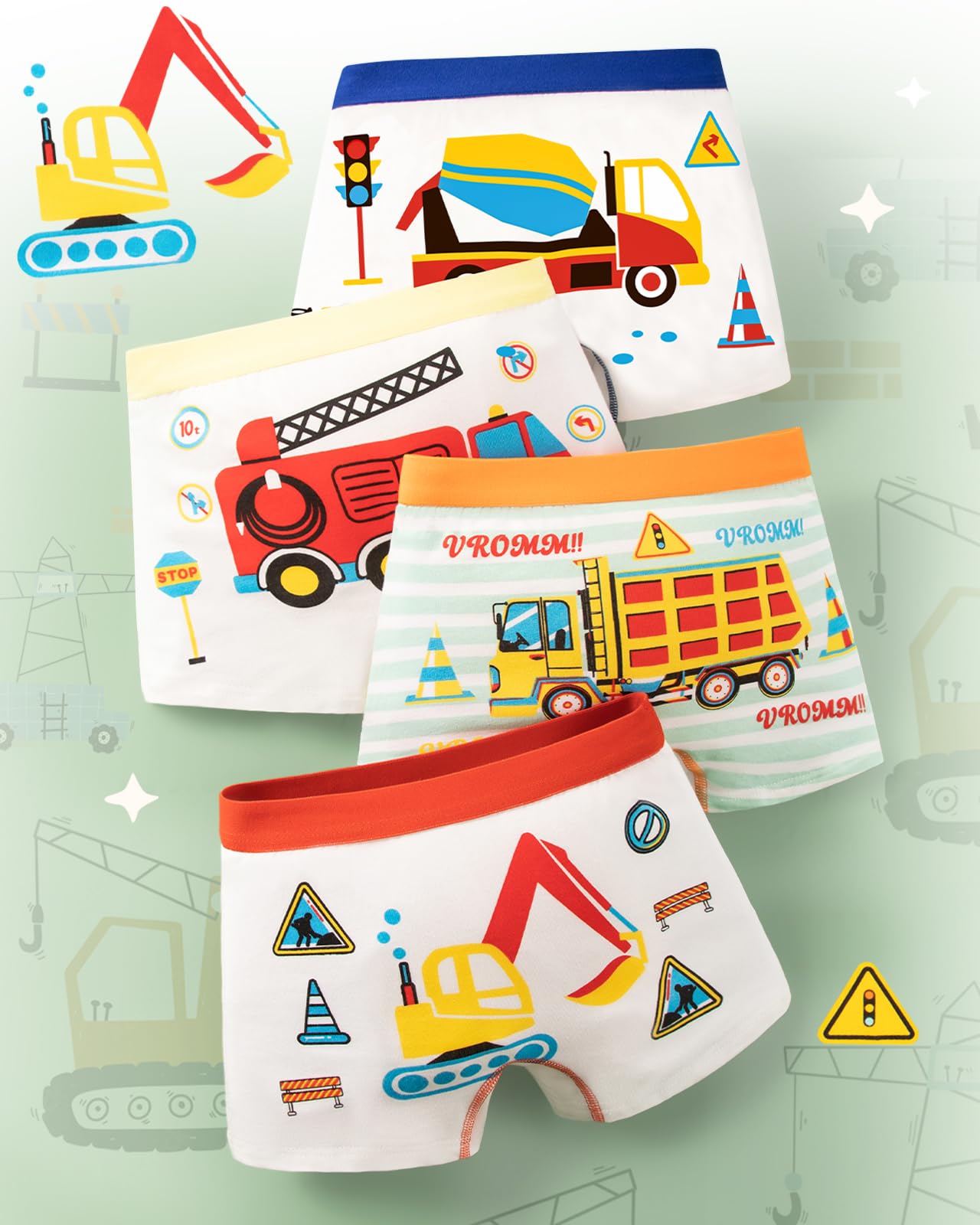 Domee Jungen Unterhosen Boxershorts Kinder Unterwäsche Baumwolle 8er-Pack