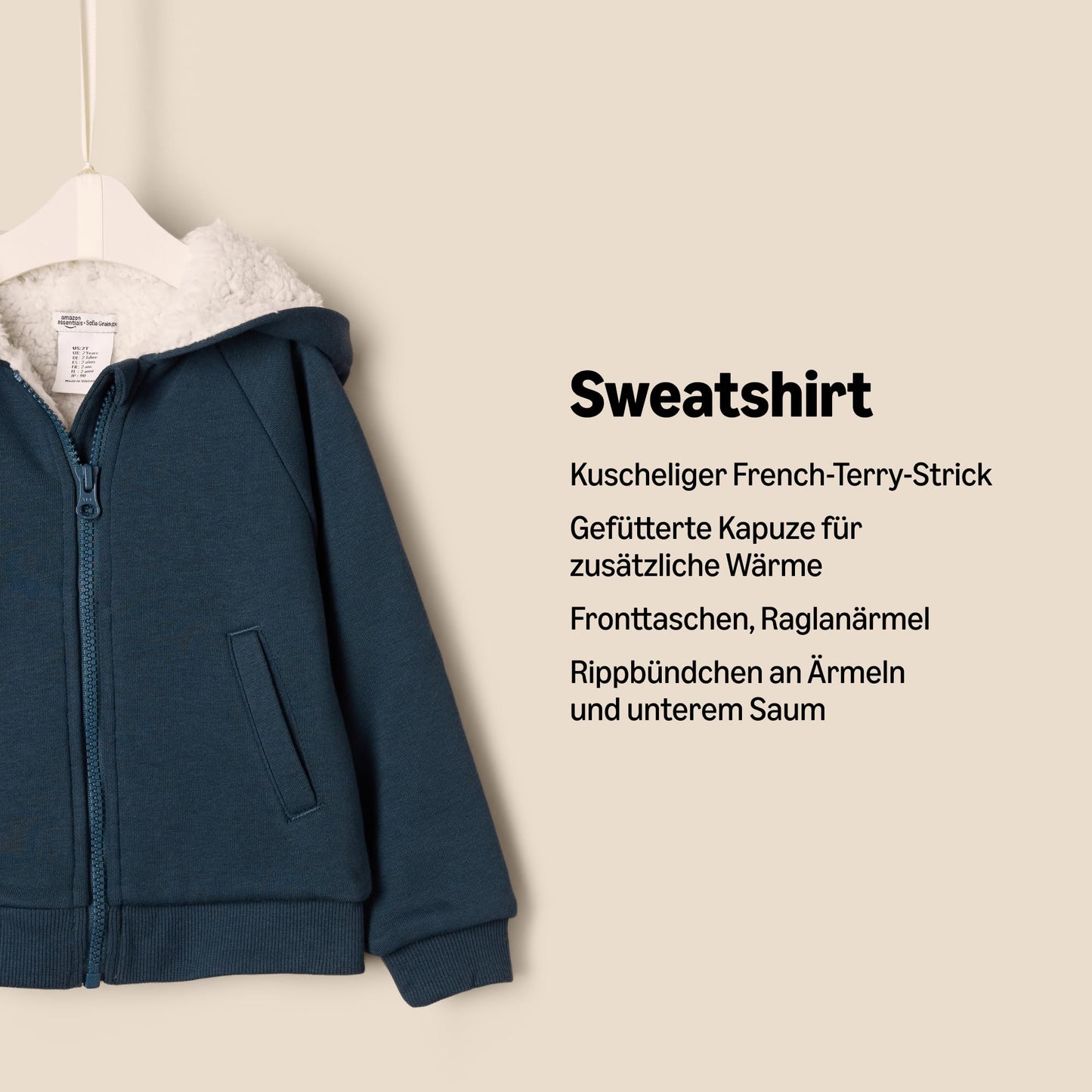 Essentials x Sofia Grainge Unisex Baby and Kids Zip-Up Hoodie