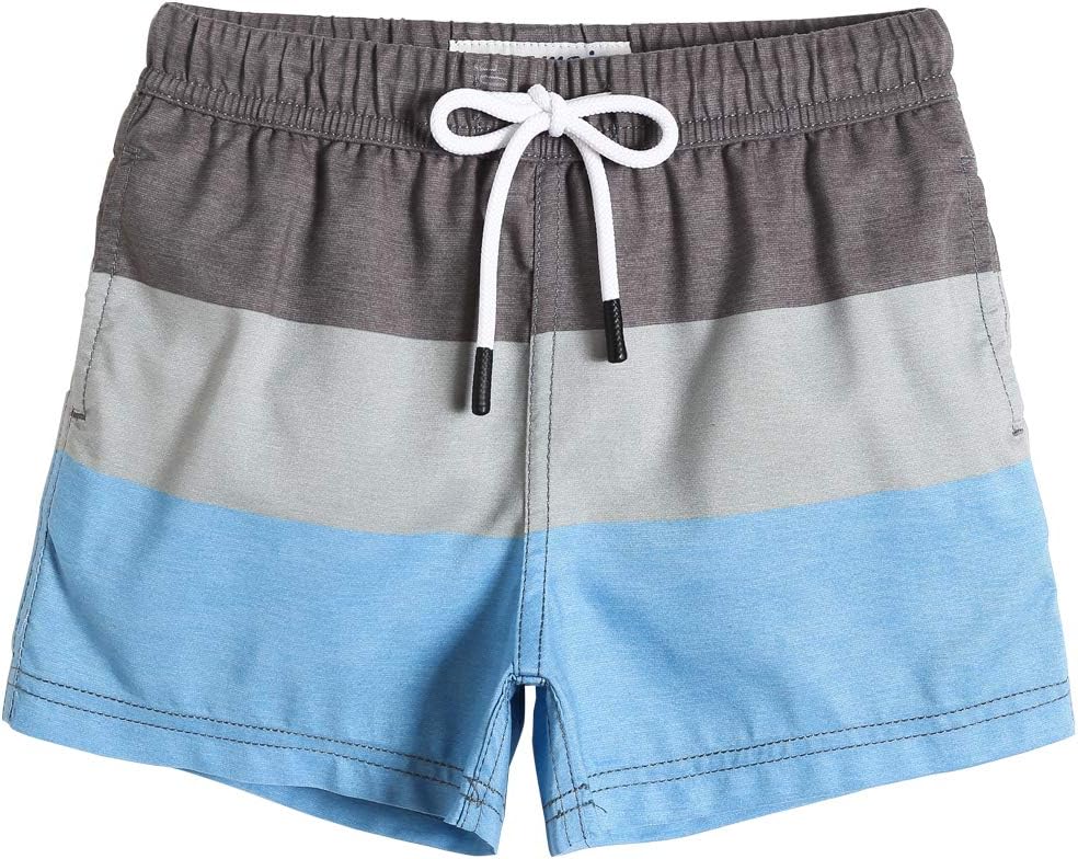 MaaMgic Boys’ Small Swimming Shorts, Quick-Drying Board Shorts with Mesh Lining, Pockets and Adjustable Drawstring