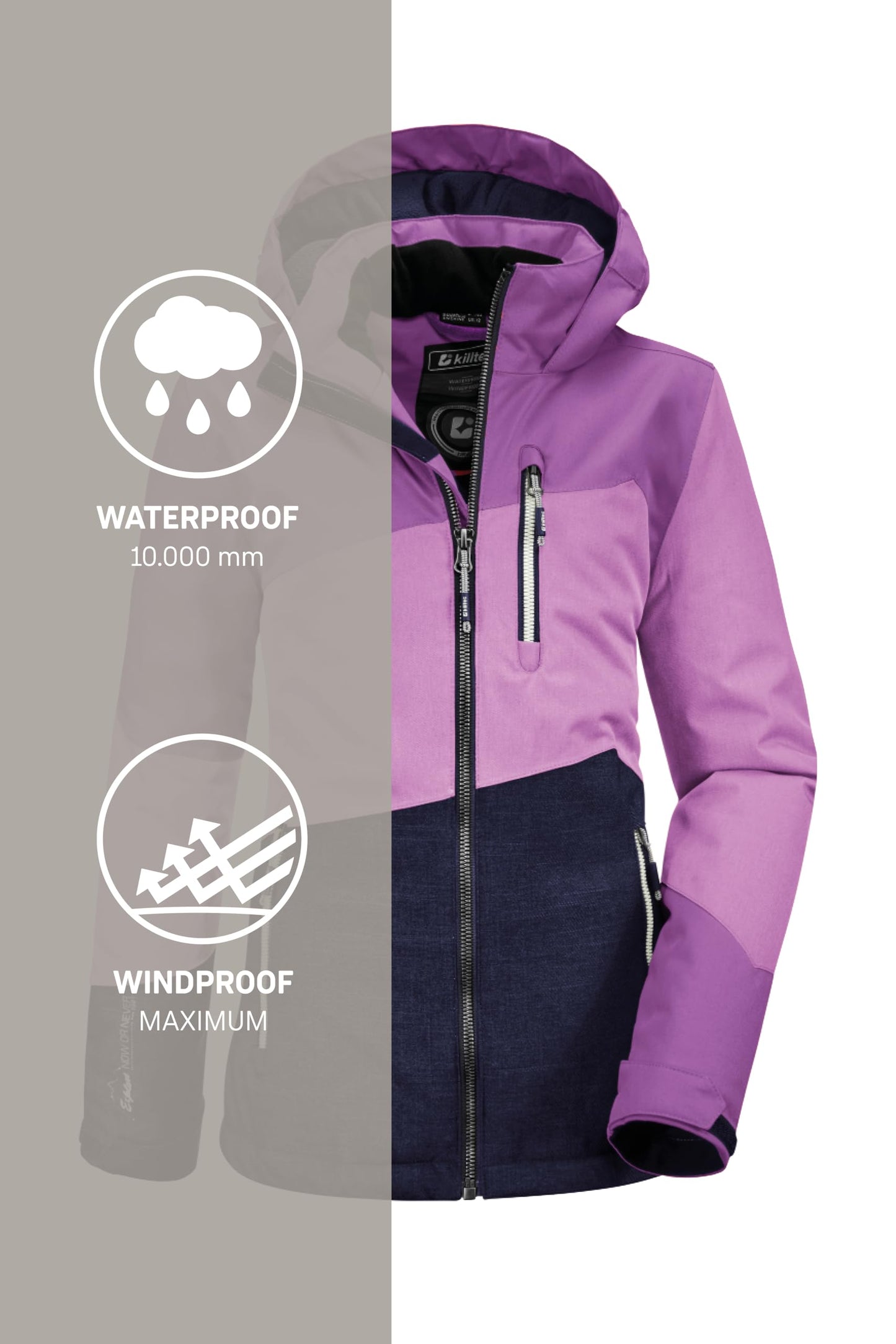 killtec Girls' Lynge Grls Jckt B Functional Jacket with Hood