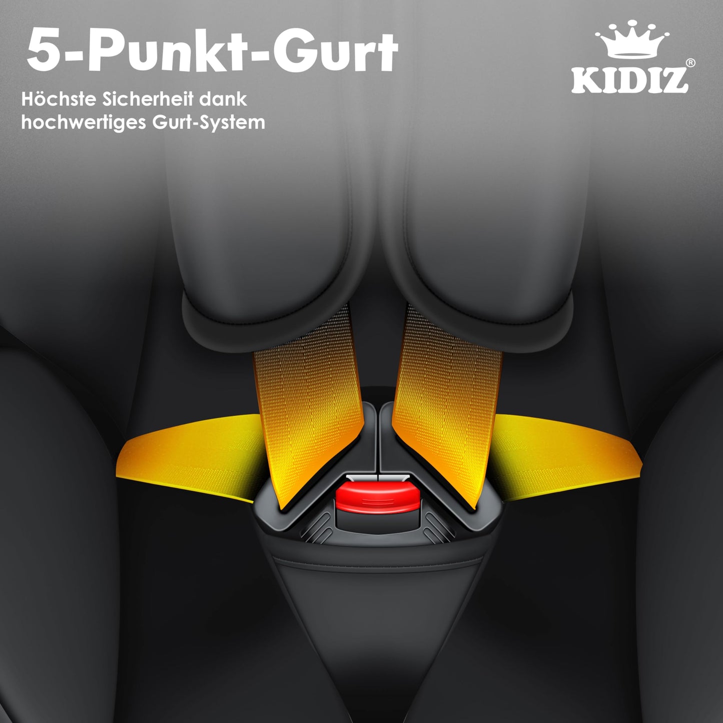 KIDIZ® Autokindersitz Kinderautositz Gruppe 1+2+3 9-36 kg 5-Punkt-Sicherheitsgurt, Autositz, Kindersitz, Einstellbare Kopfstütze, Mitwachsende Sitzerhöhung 1-12 Jahre, Stabil und Sicher - Meloni2