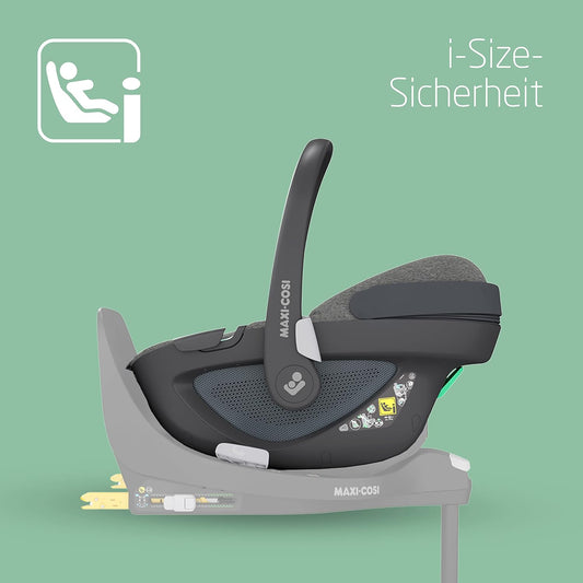 Maxi-Cosi Pebble 360 i-Size Babyschale Drehbar, Neugeborenen Autositz 360 Grad, 0–15 Monate (40–83 cm), Drehung mit einer, ClimaFlow, Easy-In-Gurt, G-CELL Seitenaufprallschutz, Select Grey - Meloni2