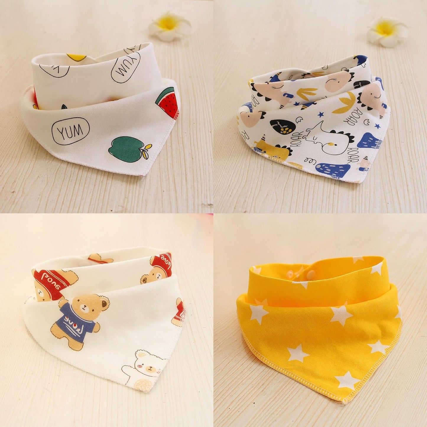 SLOSH 17 Lätzchen für Babys, Bandana, Geburt, Mädchen, Jungen, Baumwolle, Kinder, Unisex (17 Stück für Unisex), mehrfarbig, 17 Unité (Lot de 1)