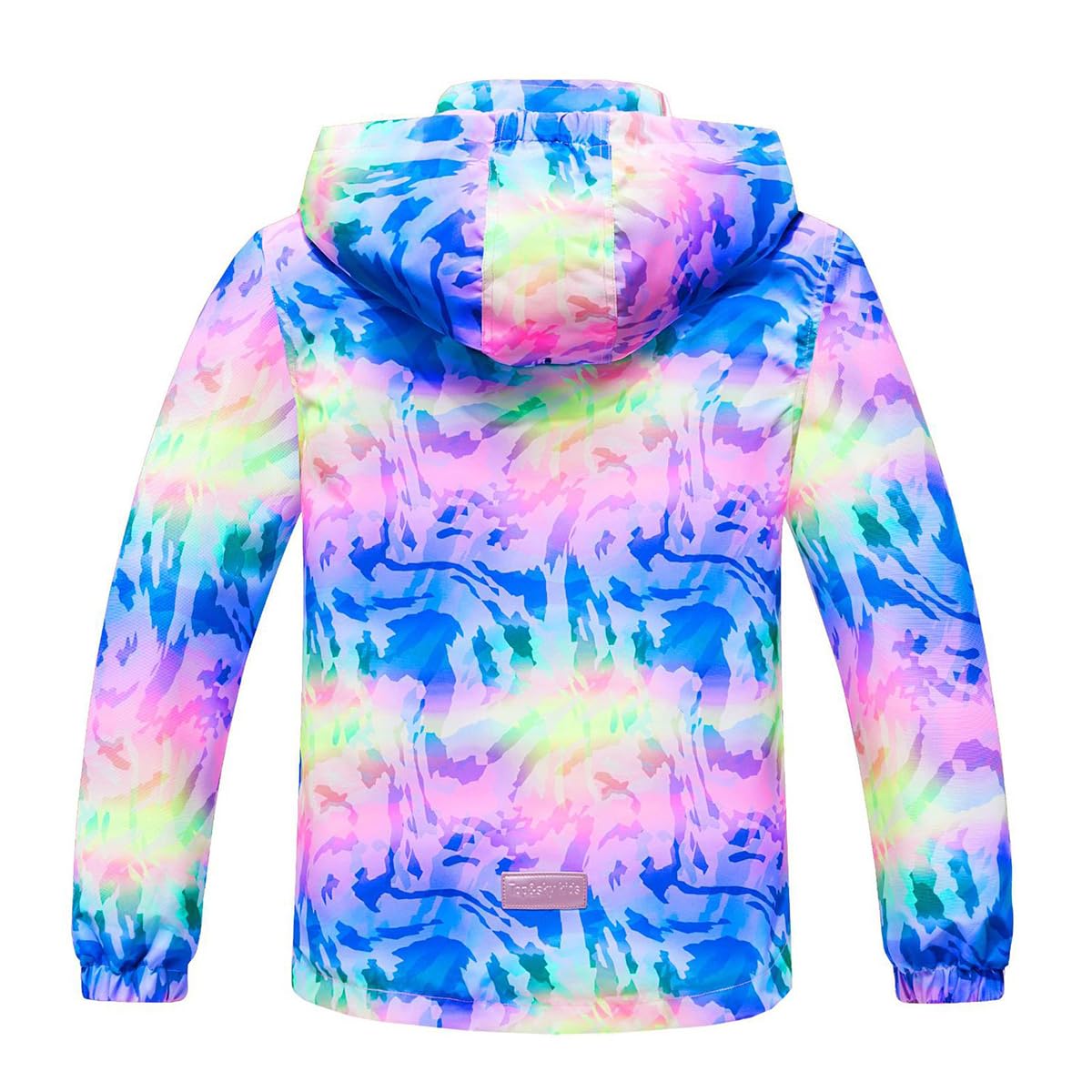 linboo softshell jacket girls' transitional jacket with hood, fleece-lined windbreaker, breathable rain jacket, waterproof outdoor jacket for children