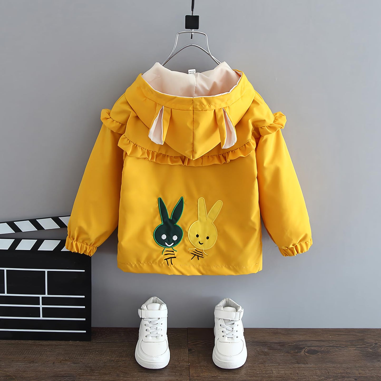 Amur Leopard Kinder Mädchen Übergangsjacke mit Kapuze Frühling Herbst Windjacke Atmungsaktiv Outdoorjacke