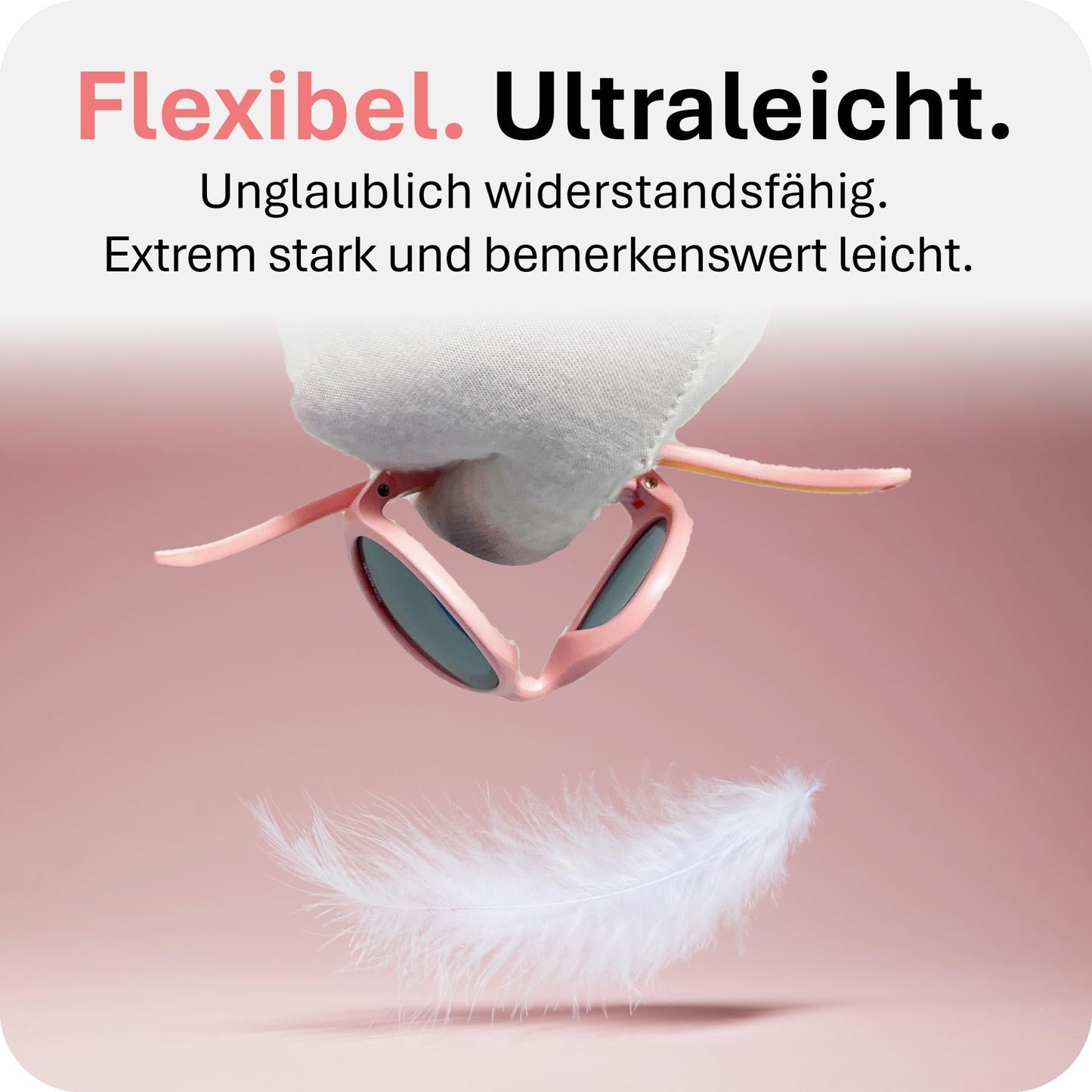 Mausito Sonnenbrille Kinder 6-24 Monate & 2-5 Jahre | VERGLEICHSSIEGER Kindersonnenbrille 100% UV-Schutz | BIEGSAM | Schadstofffreie Kindersonnenbrillen mit Band | Europäisches Design für Kinder