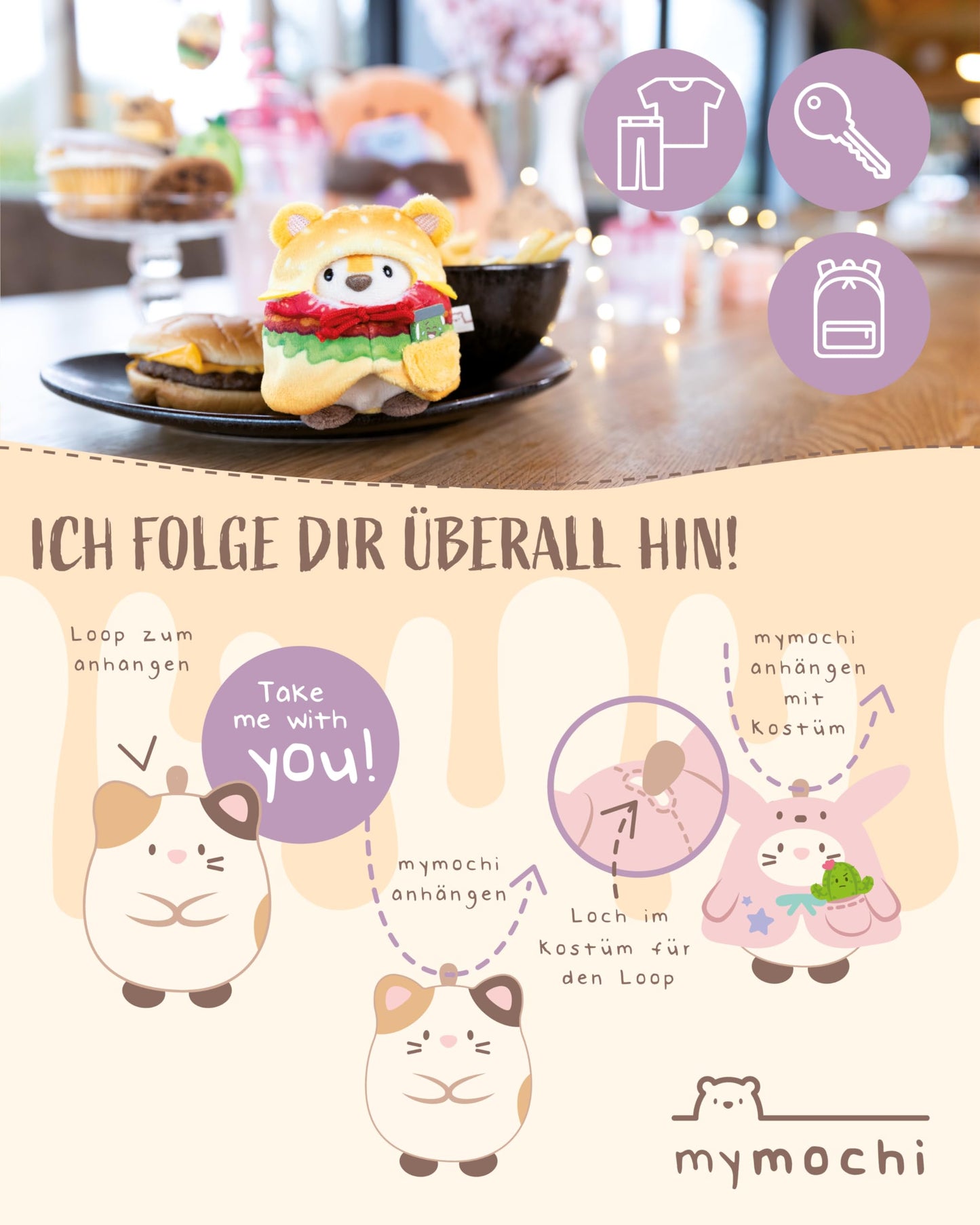 NICI Kuscheltier Küken Tschieps 8cm mit Chilisoße & Hähnchenkeulekostüm in Geschenkbox - gelb - Stofftier aus weichem Plüsch, Plüschtier zum Kuscheln und Spielen, für Kinder & Erwachsene - 61653