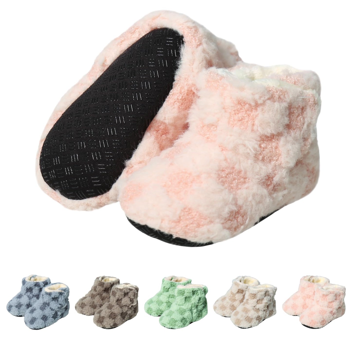 YloveM Toddler Baby Boys Girls Booties, Unisex Newborn Winter Shoes Thick Snow Boots Non-Slip Sole Soft Toddler Warm Sock Shoes