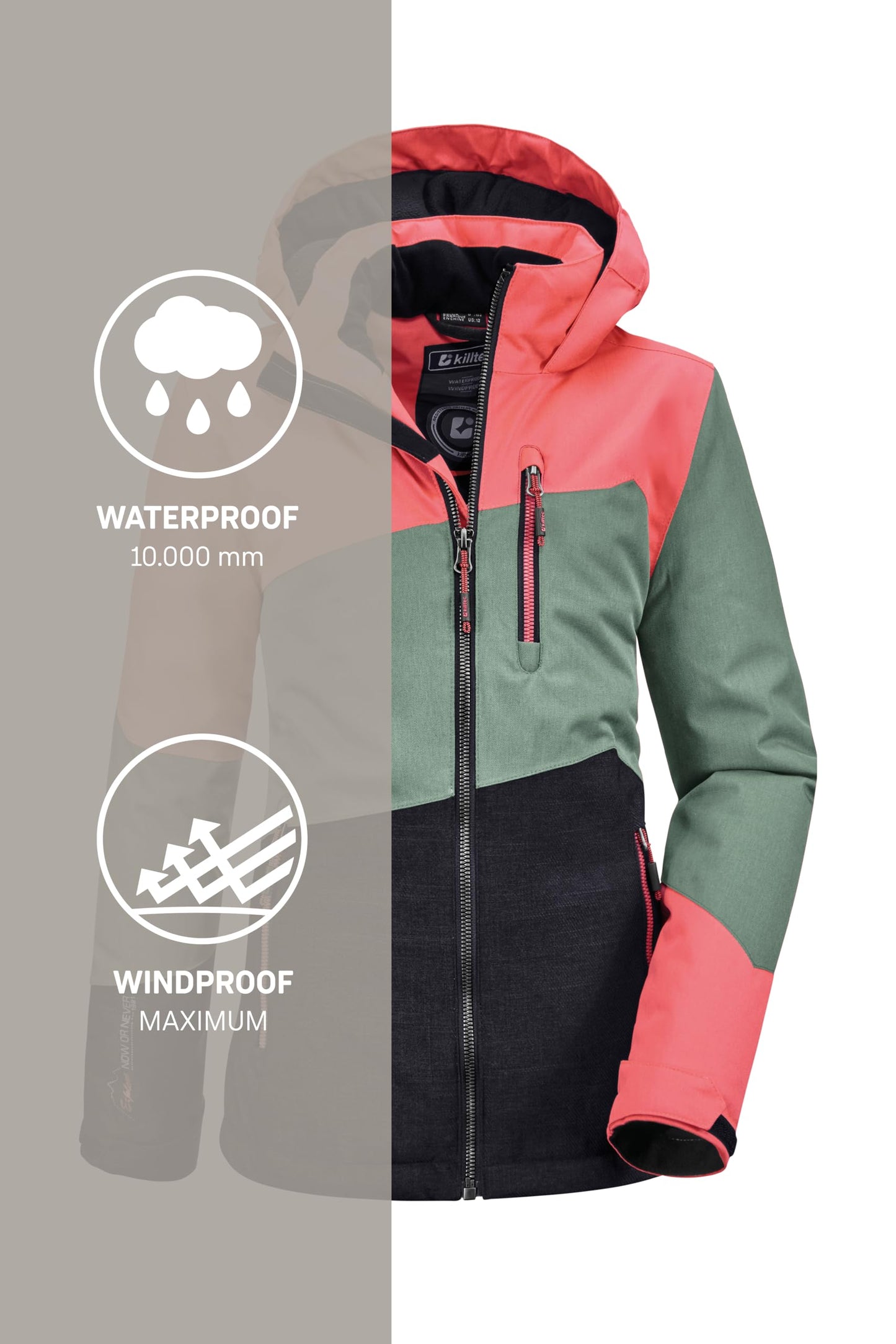 killtec Girls' Lynge Grls Jckt B Functional Jacket with Hood