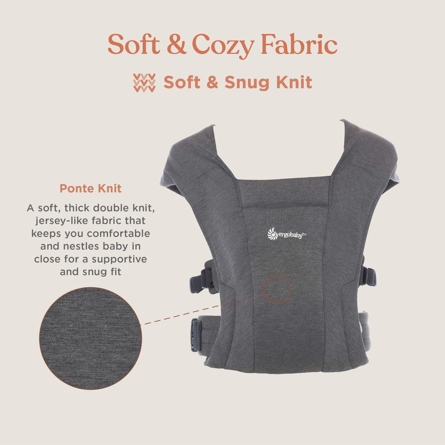 Ergobaby Embrace Babytrage für Neugeborene 3,2-11,3 kg, Oxford Blue