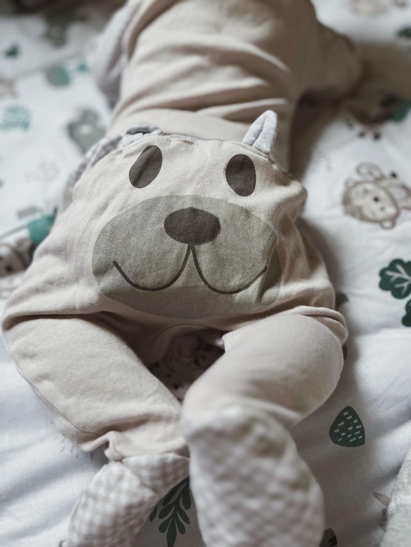 TupTam Baby Clothes Set Body Romper Hat Teddy Bear