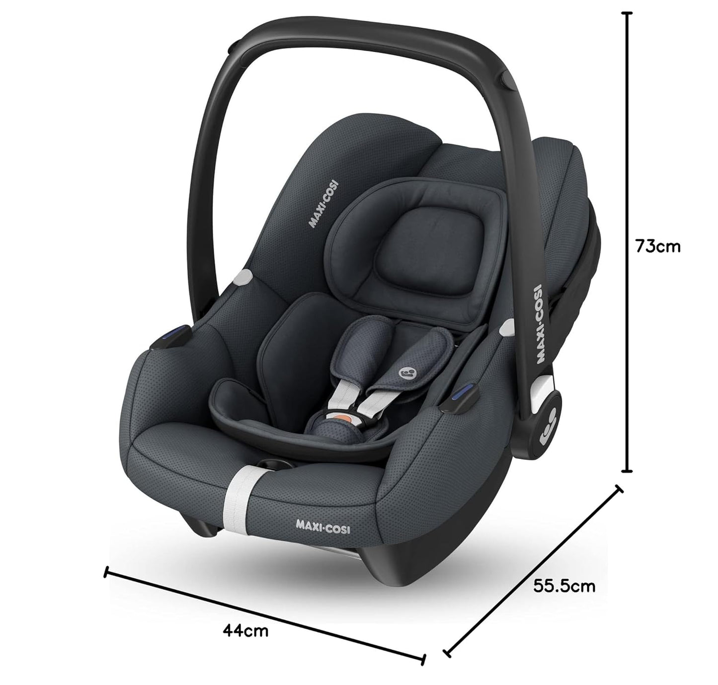 Maxi-Cosi CabrioFix i-Size, i-Size Babyschale Gruppe 0+ Autositz ab 40 bis 75 cm 0-12 kg Essential Graphite