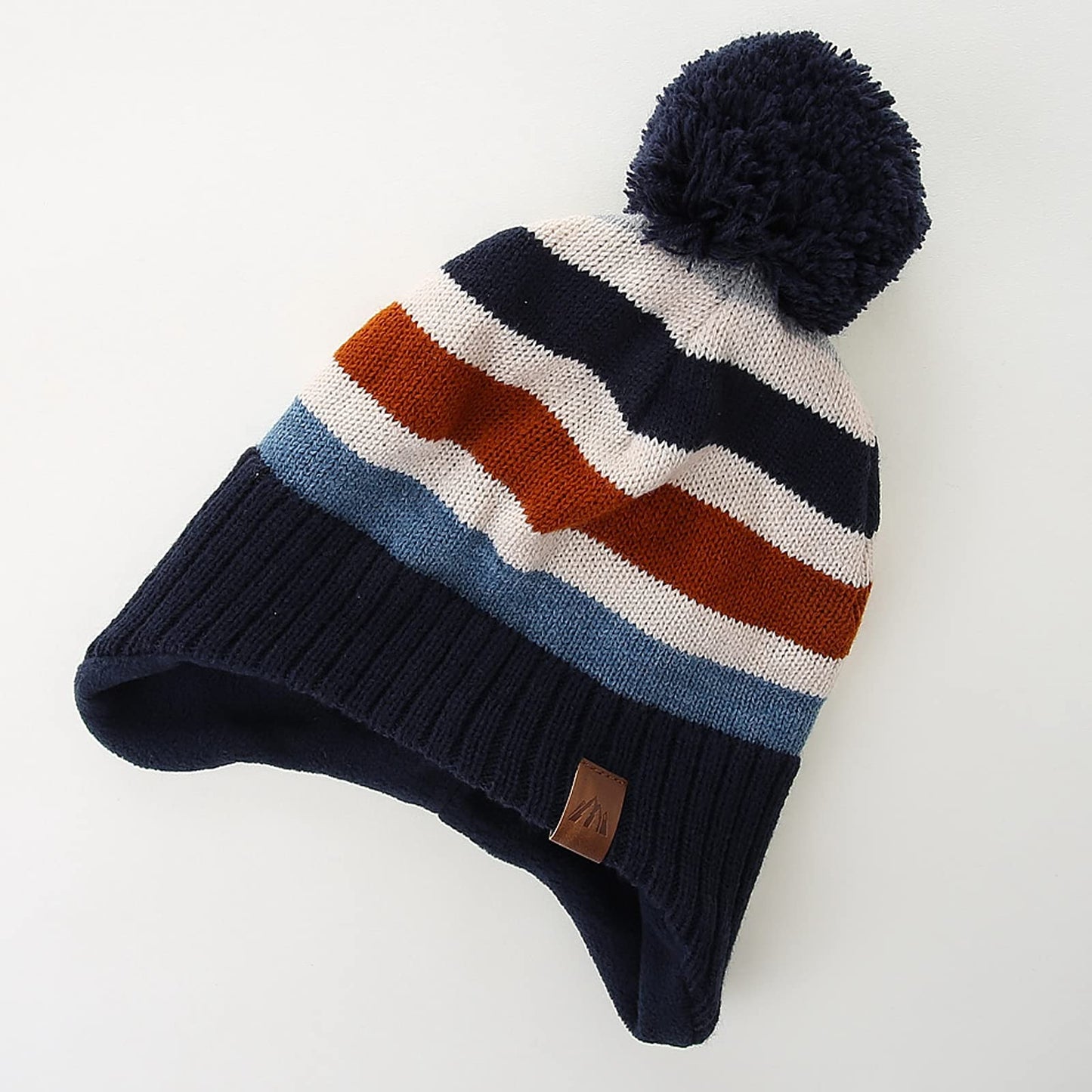 AHAHA Girls' Winter Hat, Earflap Beanie, Pompom Knitted Hats
