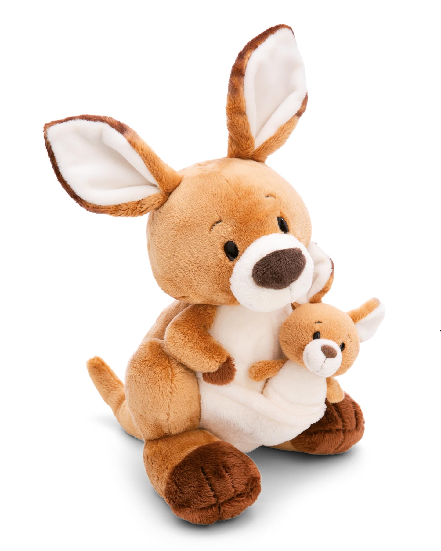 Kuscheltier Känguru Kelly 15cm braun - Stofftier aus weichem Plüsch, niedliches Plüschtier zum Kuscheln und Spielen, für Kinder & Erwachsene, tolle Geschenkidee