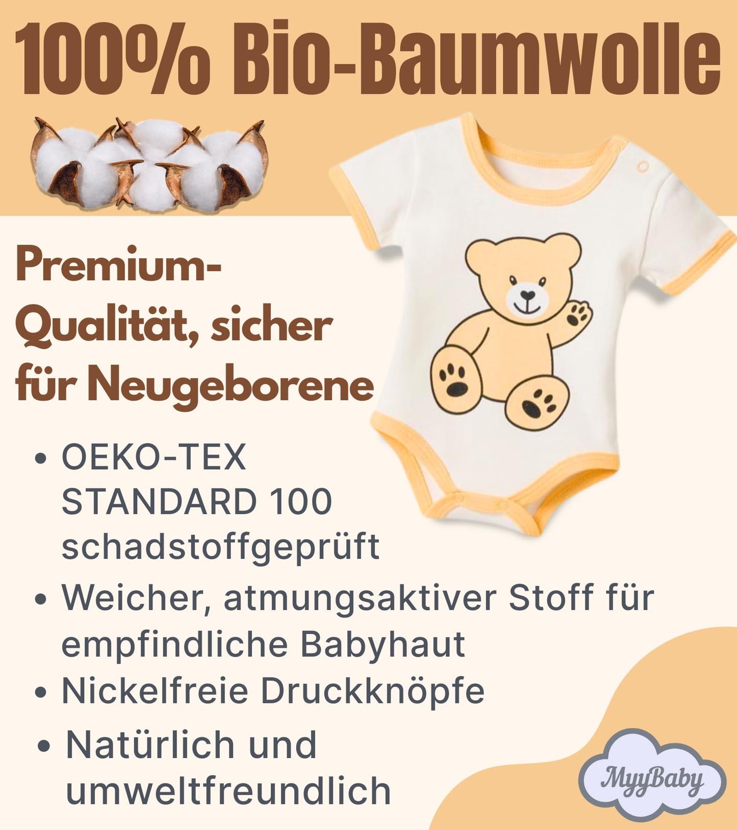 MyyBaby - Newborn Baby Set 100% Organic Cotton Oeko-Tex Standard 100 Baby First Equipment Clothing Newborn Baby Gift Set 13 Pieces 0-4 Months