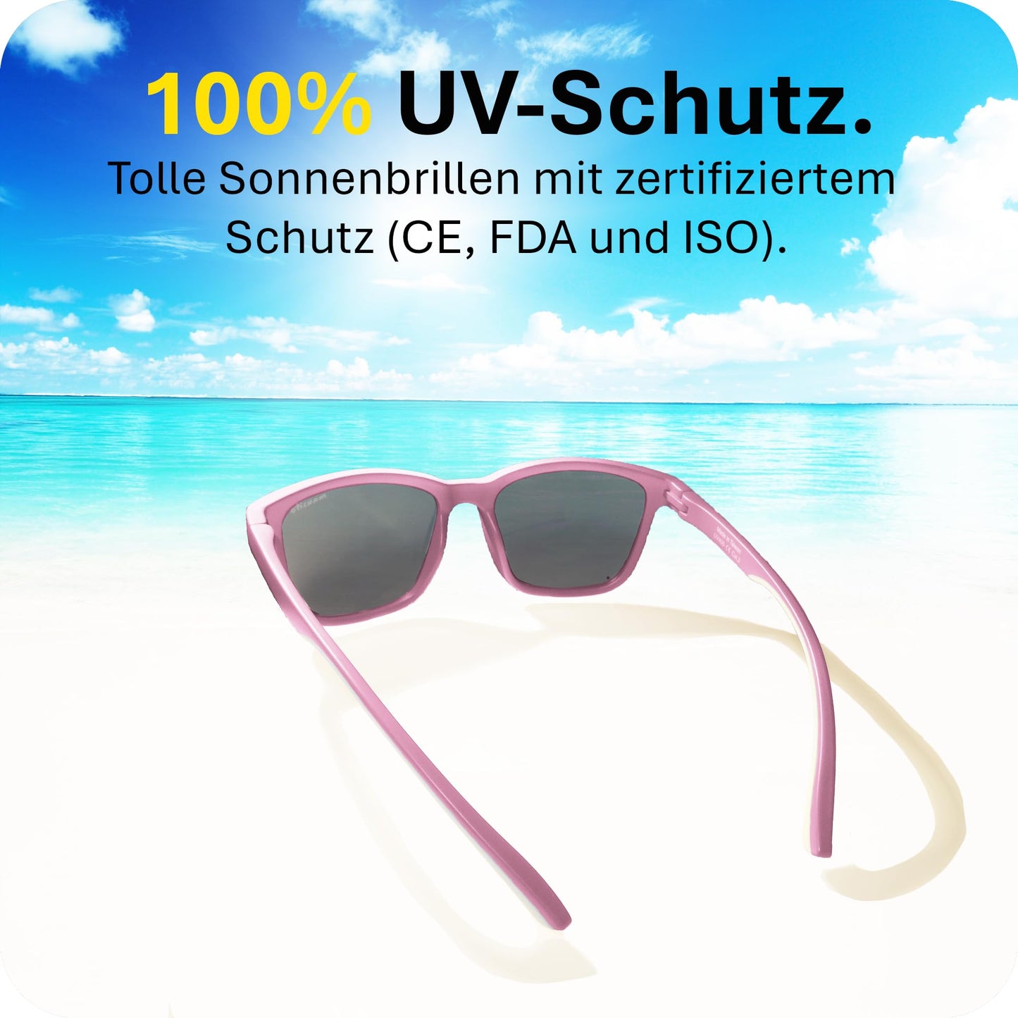 Mausito Sonnenbrille Kinder 3-6 Jahre & 6-10 Jahre | VERGLEICHSSIEGER Kindersonnenbrille 100% UV-Schutz | FLEXIBLE Bügel | Schadstofffreie Kindersonnenbrillen