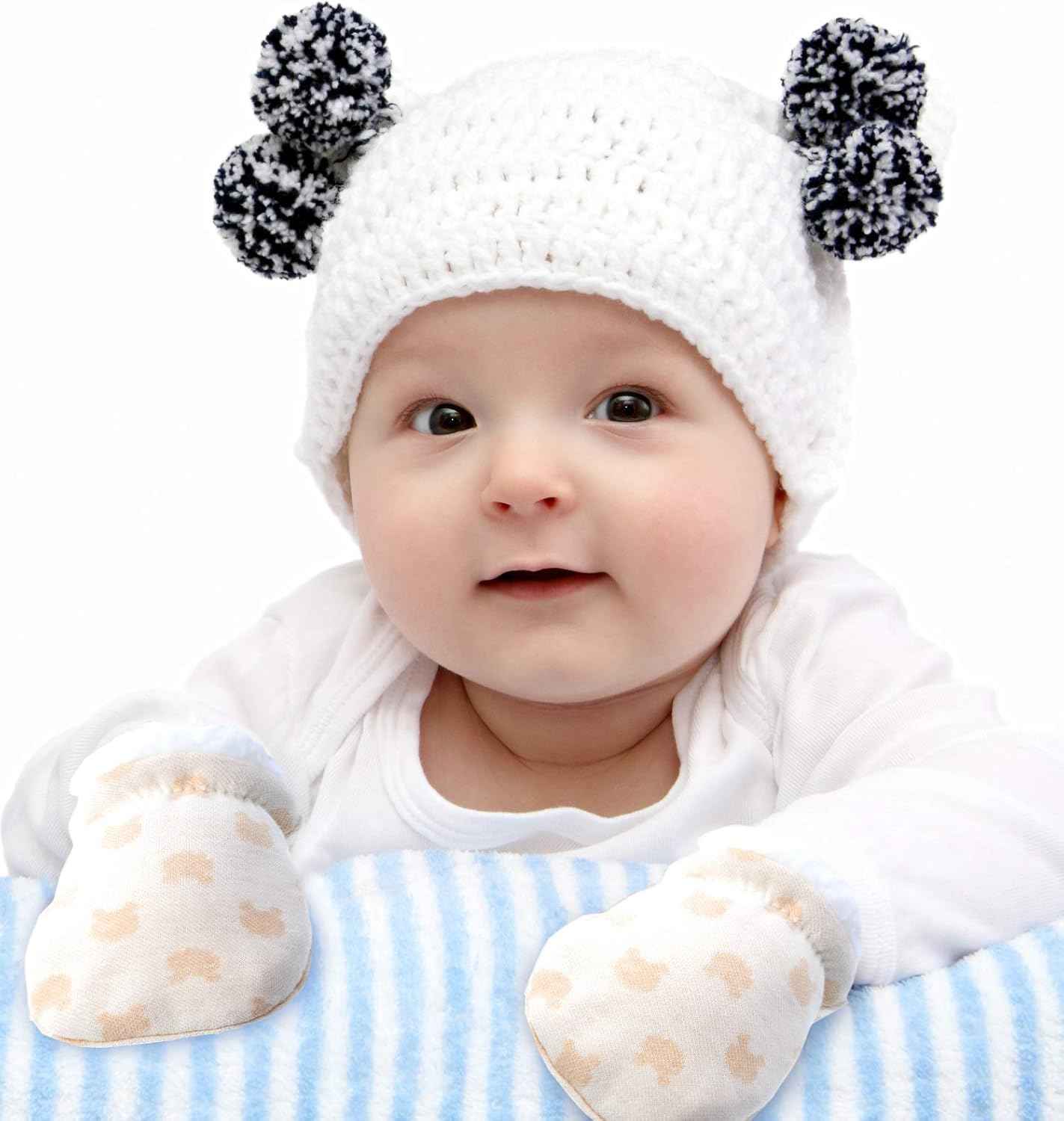 3 Paare Baby Fäustling Handschuhe Warme Baumwoll Handschuhe Baby Jungen Mädchen Winter Handschuhe Säugling Neugeborenen Wolle Gefüttert Handschuhe für 0-12 Monate (Farbe A)