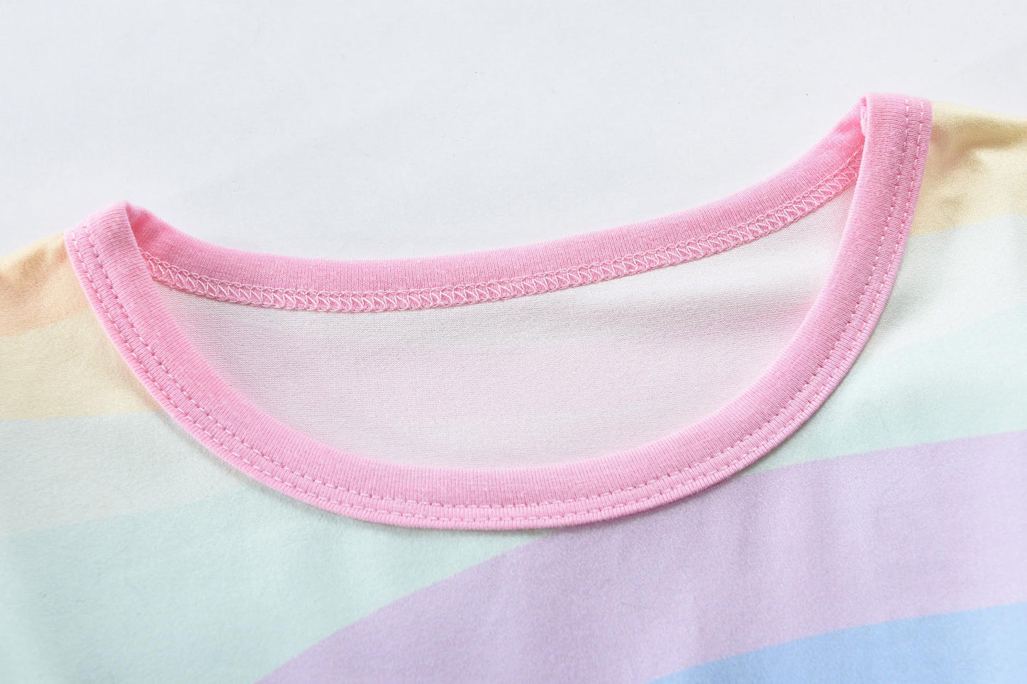 EULLA Kinder Mädchen Kleid Kurzarm Lässig A-Linie Regenbogenstreifen Erdbeere Marienkäfer Schmetterling Kleider Gr.92 98 104 110 116 122