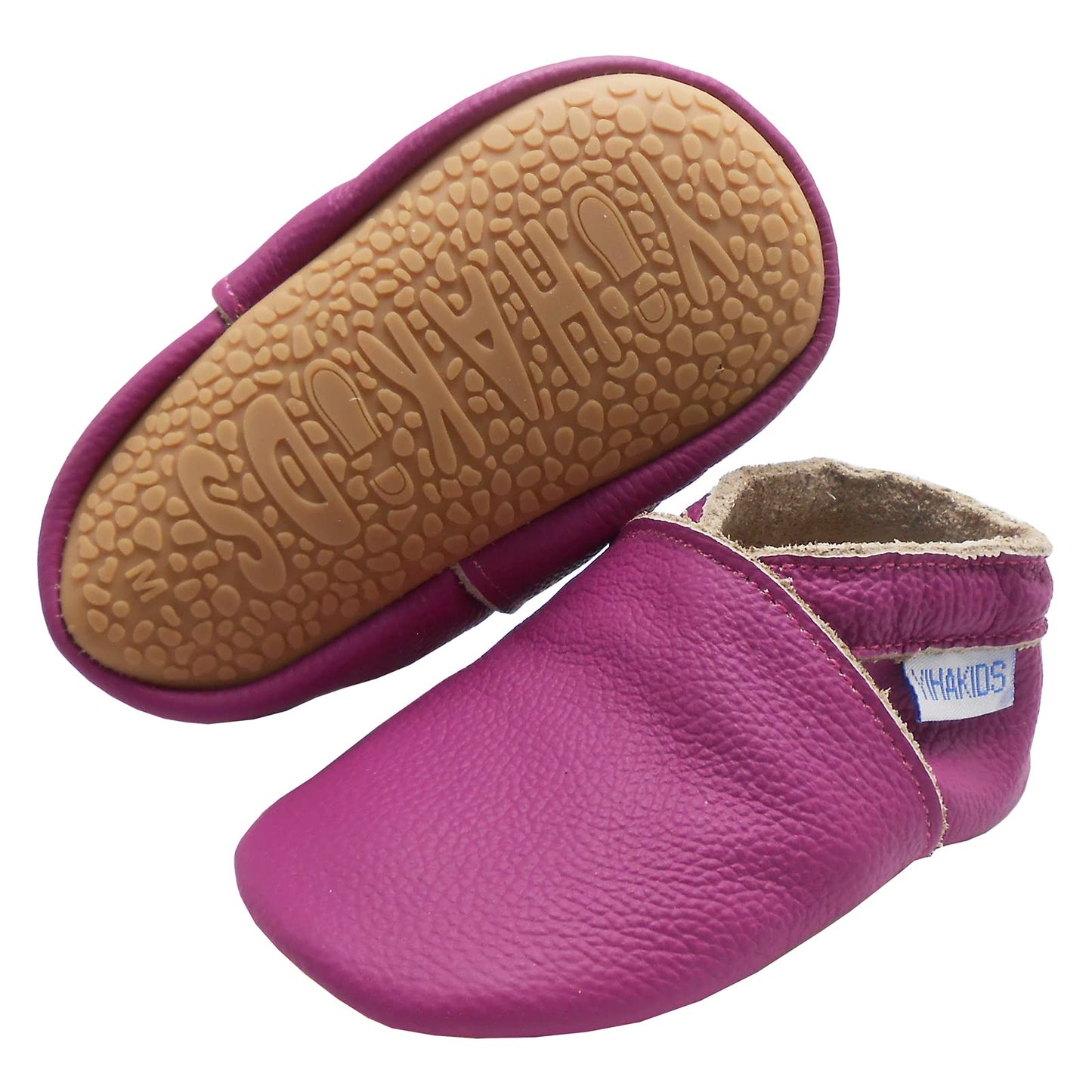 YIHAKIDS Krabbelschuhe Baby Lauflernschuhe Jungen Mädchen Weicher Leder Babyhausschuhe Kleinkind rutschfeste Lederschuhe mit Gummisohle für Baby 6-12 Monate 12-18 Monate 18-24 Monate