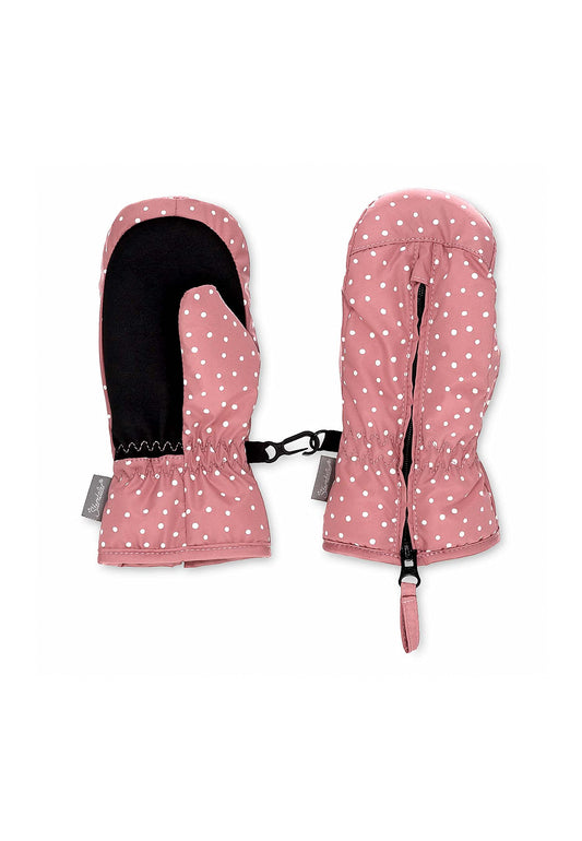Sterntaler Baby Mädchen Fäustel Punkte Handschuh - Baby Fäustlinge Winter, Baby Handschuhe - wasserdicht aus Funktionsmaterial - rosa