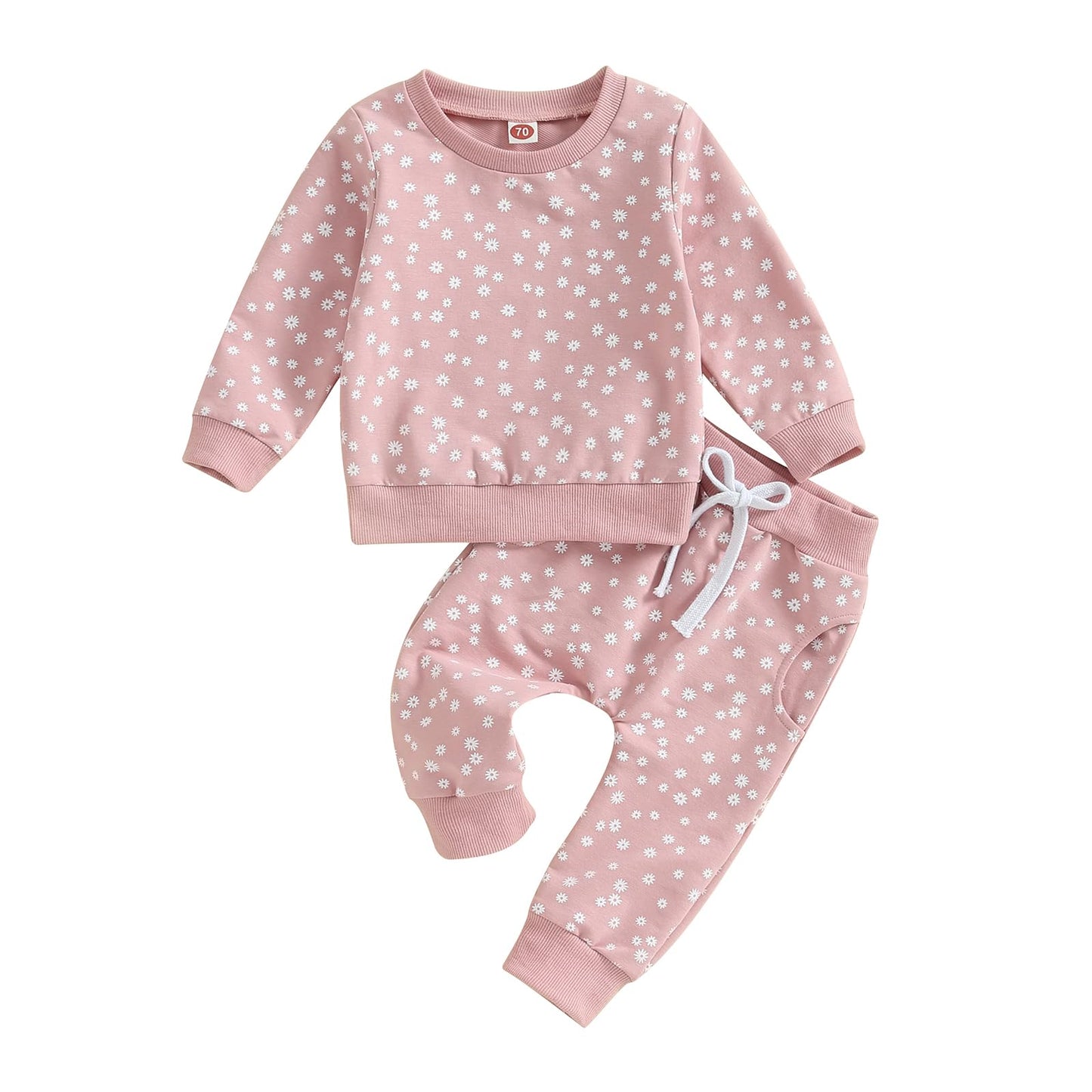 Himllauen Baby Mädchen Kleidung Sweatshirt + Lange Hose Zweiteiler Babykleidung Set Kleinkind Outfits