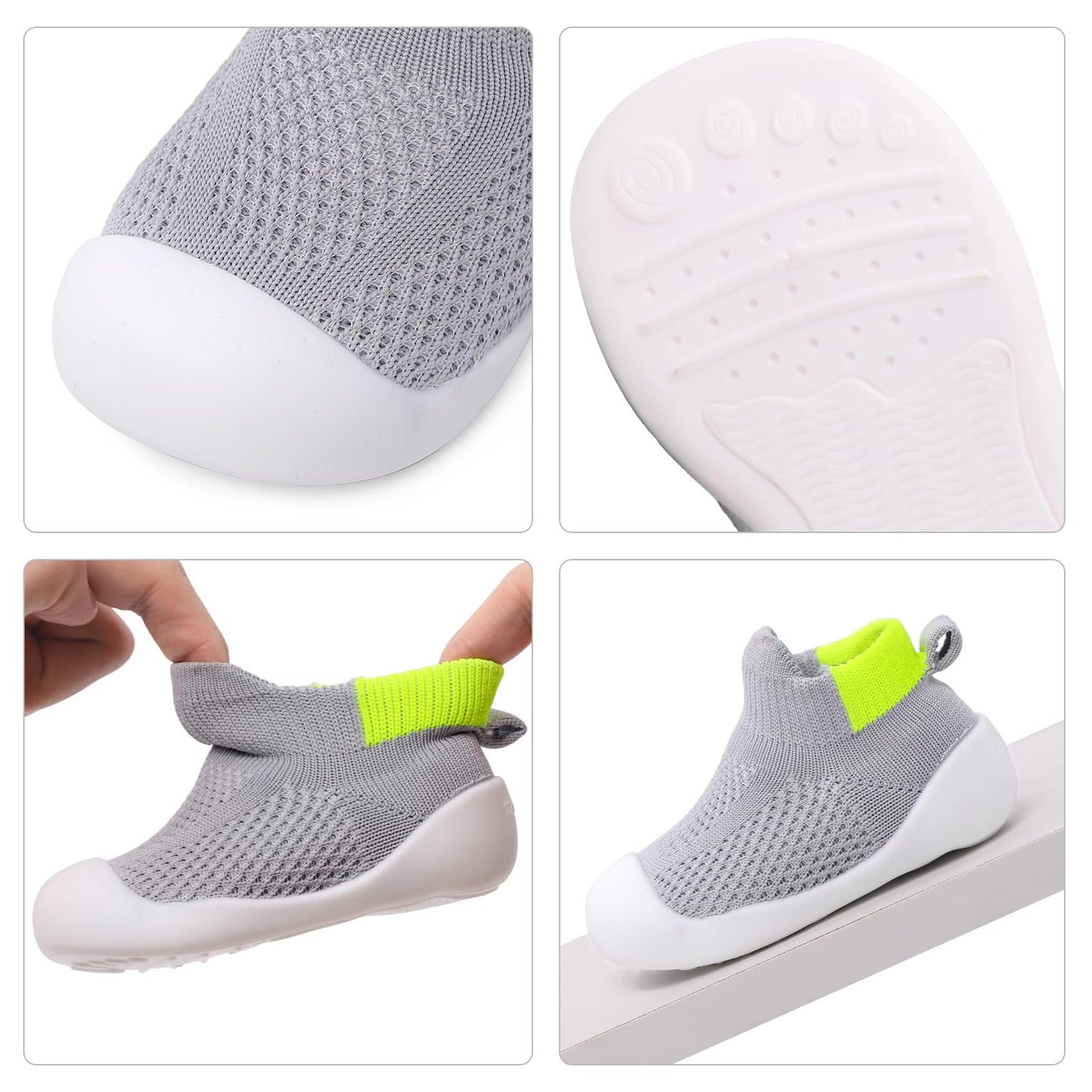 LACOFIA Babyschuhe für Mädchen und Jungen - Atmungsaktive Krabbelschuhe mit rutschfester Gummisohle für Kleinkinder