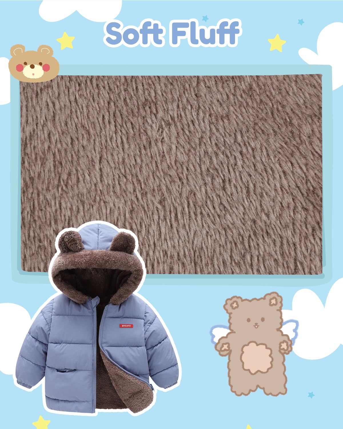 Baby Winter Fleece Coat Kids Boys Jacket Outwear Girls Padded Clothing
