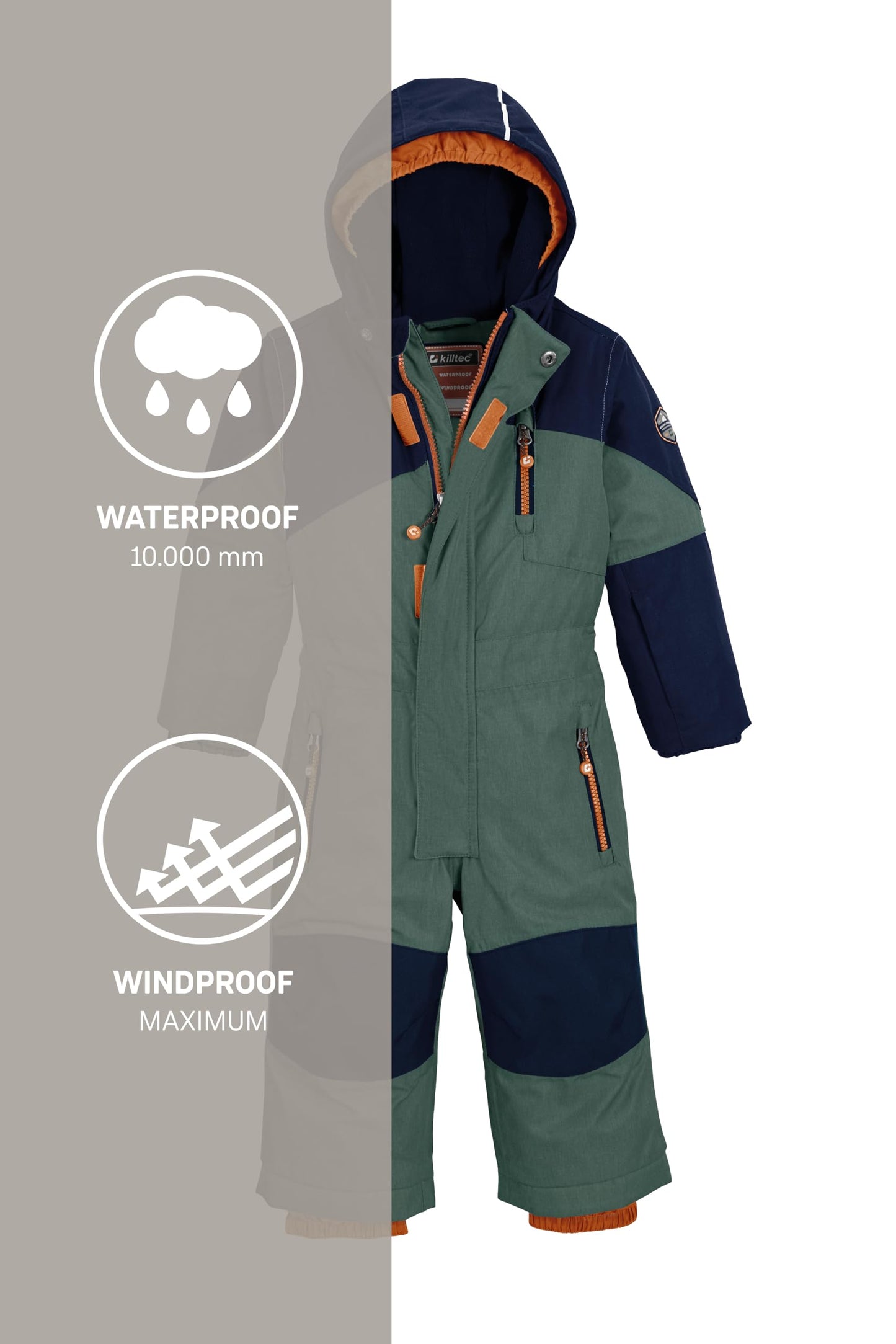 Killtec Kesley Mini Ski Overall/Snowsuit with Hood Unisex Children's