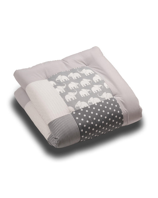 ULLENBOOM Krabbeldecke für Baby 80x80 cm, Outdoor-geeignet, 100% OEKO-TEX Materialien, Made in EU, Weich gepolstert, Eukalyptus - ideal als Spieldecke Baby - Meloni2