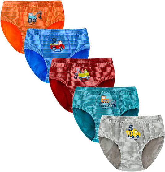 QinGuang 5er-Pack Jungen Slips Kinder Unterhosen Baumwolle Unterw?sche