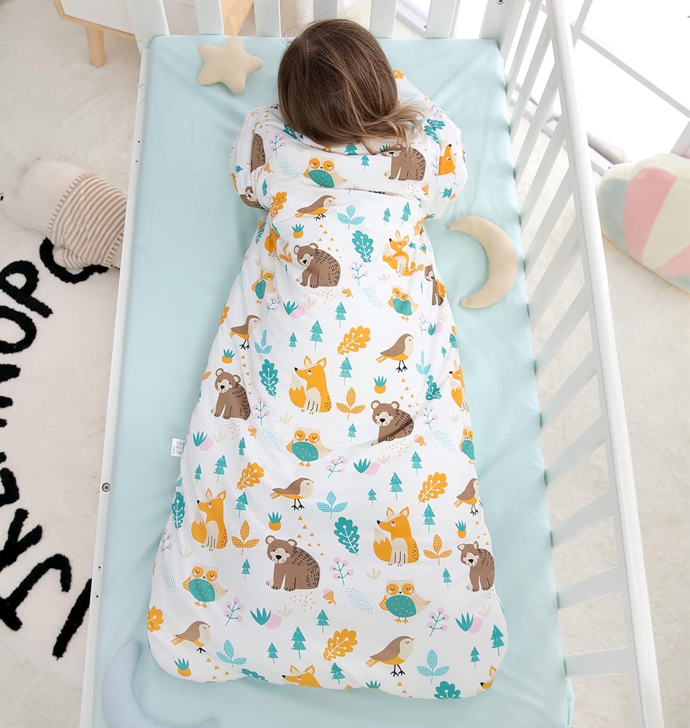 Chilsuessy Baby Sleeping Bag Winter, Removable Sleeves, Warm Lined 3.5 Tog Winter Sleeping Bags, Boys/Girls Sleeping Bag for Toddlers from 6 Months to 6 Years