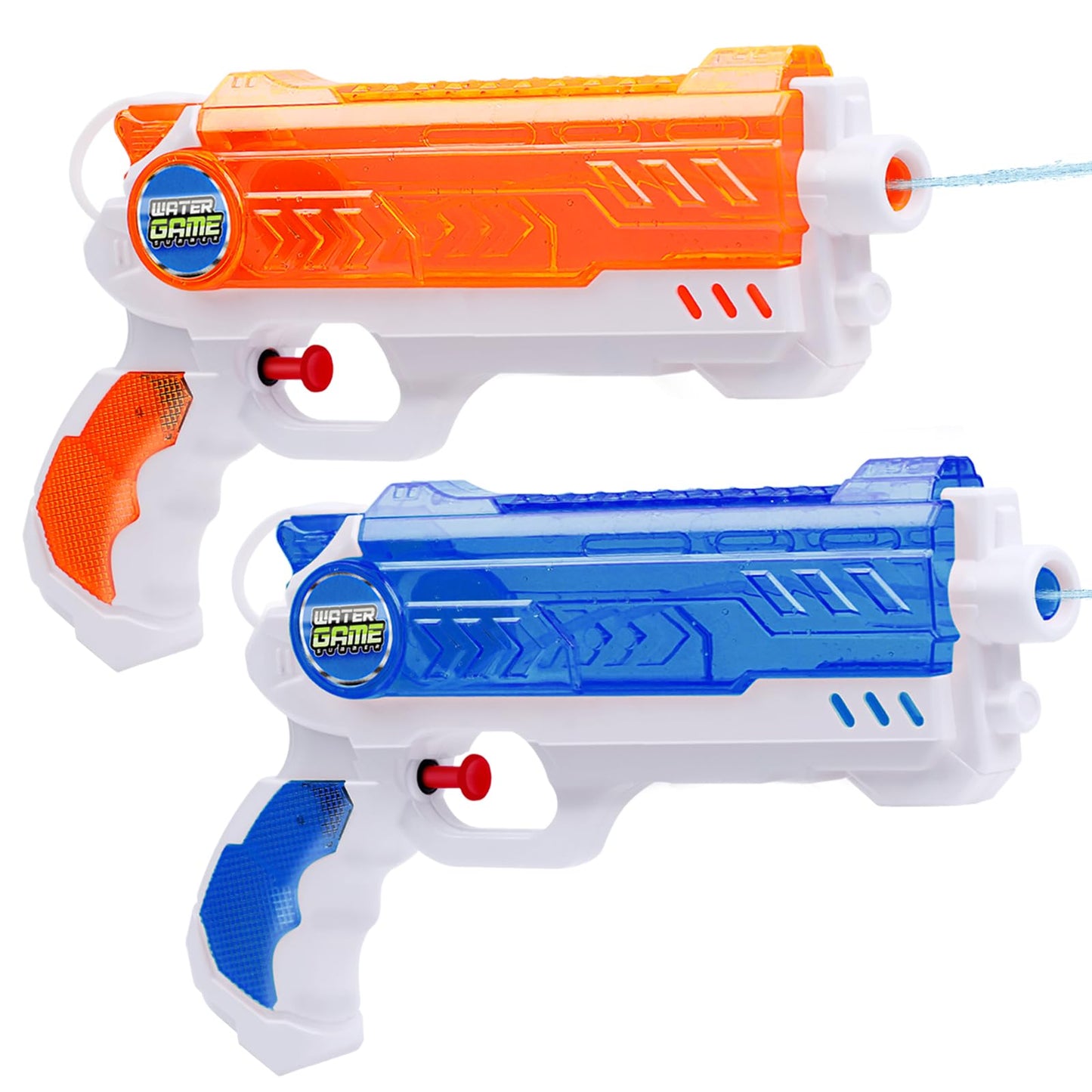 Quanquer Wasserpistole Kinder 280ML wasserpistolen mit 9 Meter Reichweite Outdoor Garten Strand Sommer Party Schwimmbad Spiele Spielzeug für Jungen Mädchen (2 Pack)