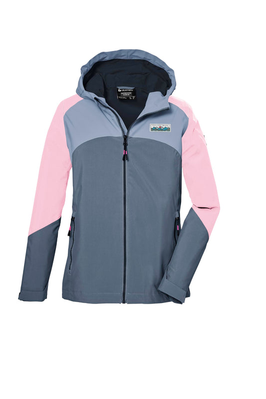 Killtec Mädchen Kos 150 Grls Jckt Funktionsjacke ist wasserdicht/Regenjacke mit Kapuze
