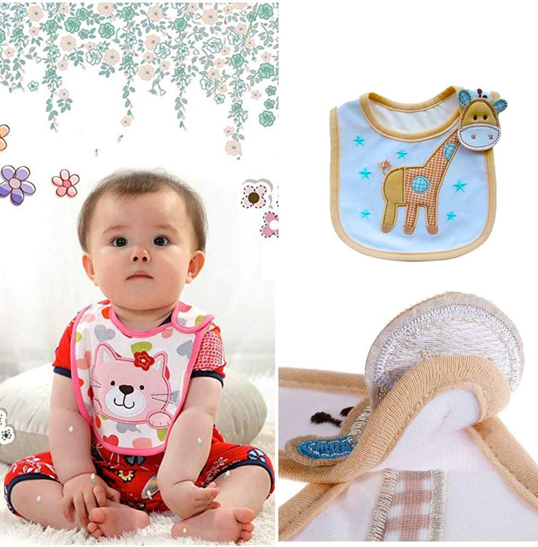 SLOSH 11 Waterproof Baby Bibs with Velcro Fastener, for Newborns Niño Niñas Unisex 11pcs