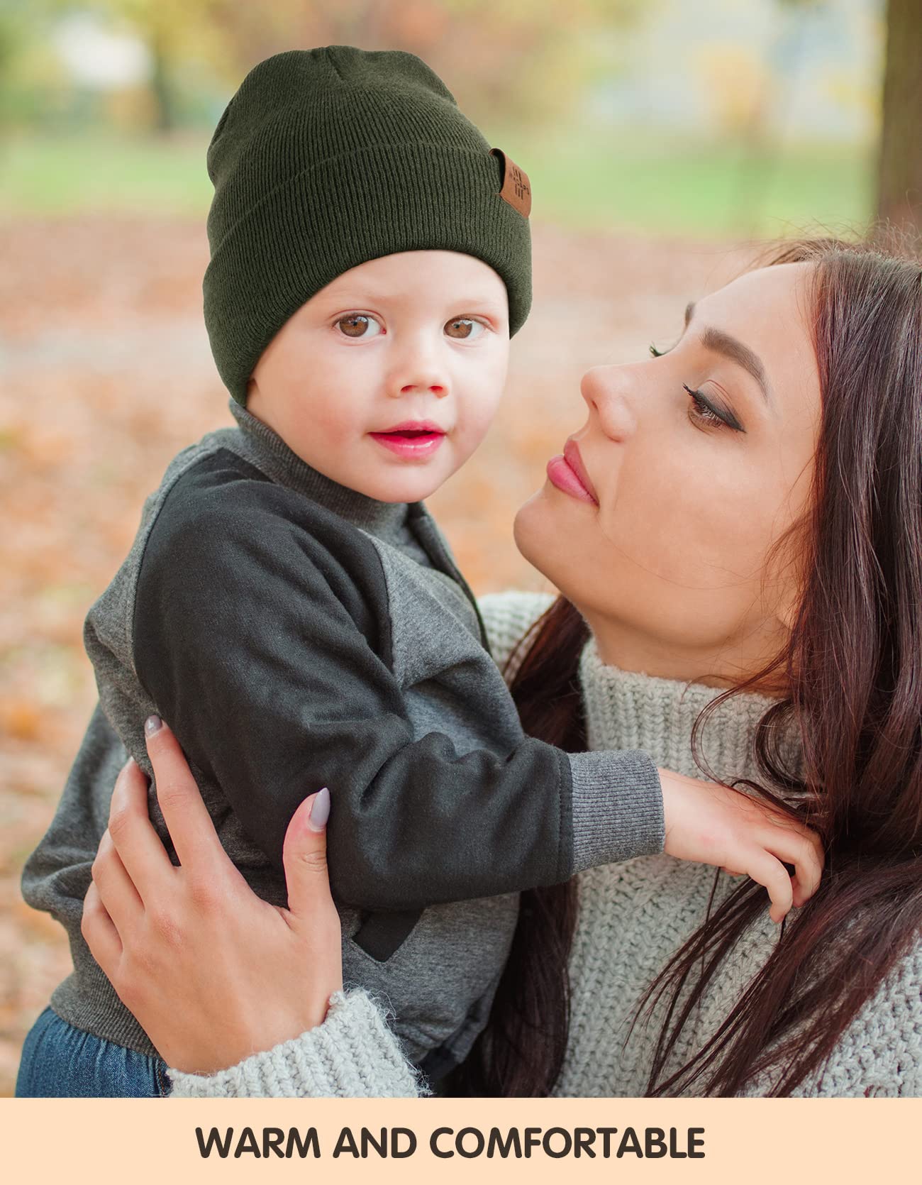 Wmcaps Mütze Kinder Jungen, Warme Weiche Wintermützen für Mädchen Kleinkind Baby, Doppellagige Strickmütze Kinder