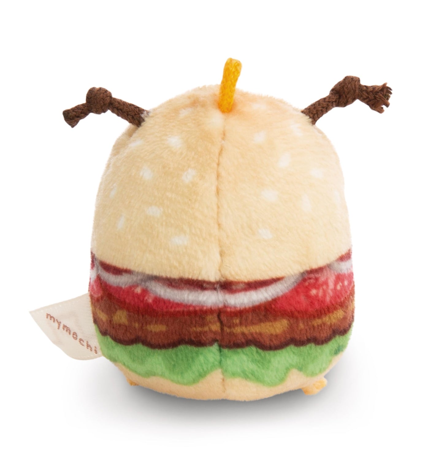 NICI My Mochi Cuddly Toy Ladybird Dozz Hamburger 5 cm Beige - Soft Plush Toy - Cute Plush Toy for Cuddling and Playing, for Children and Adults, Great Gift Idea