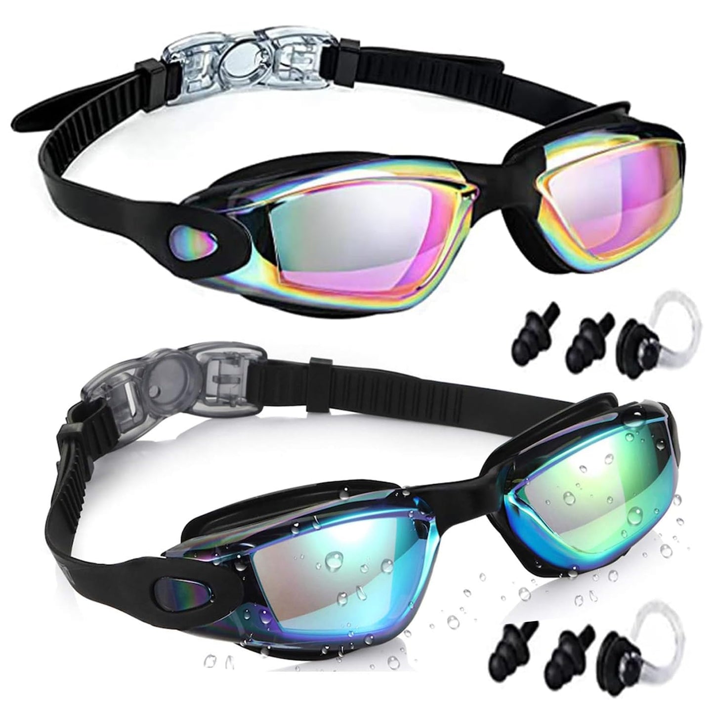 faliring Schwimmbrille Kinder, 2 Stück taucherbrille kinder Junior 3-15 Jahre, Gläsern Wassersport Schwimmbrillen Swimming Goggles Geschenke für Mädchen Jungen