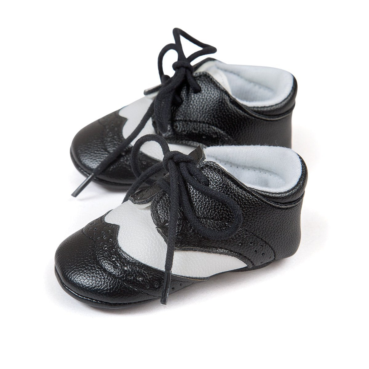 ESTAMICO Babyschuhe für Jungen – PU Schnürsenkel Lauflernschuhe Kleinkind Sneaker Grau 6-12 Monate