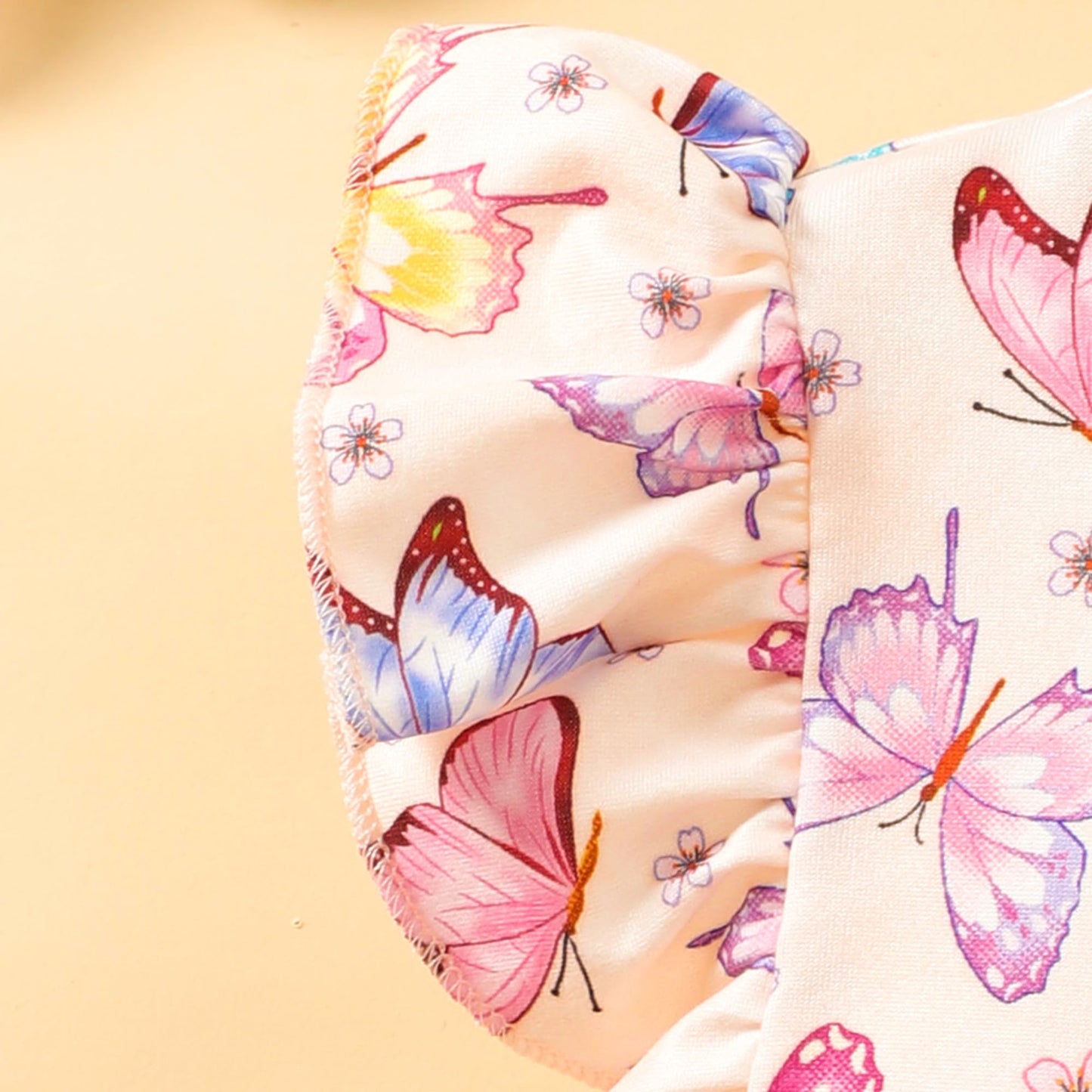 EULLA Kinder Mädchen Kleid Kurzarm Lässig A-Linie Regenbogenstreifen Erdbeere Marienkäfer Schmetterling Kleider Gr.92 98 104 110 116 122