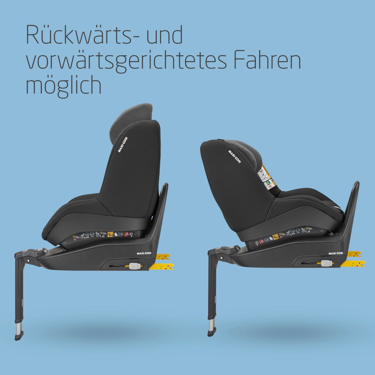 Maxi-Cosi Pearl Pro² i-Size, Kleinkinderautositz, ISOFIX, Rückwärtsgerichteter Autositz, Gruppe 1, Ab ca. 6 Monate bis 4 Jahre, 67 bis 105 cm, Authentic Black - Meloni2