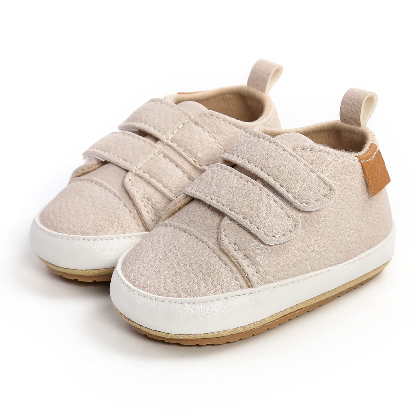BABSMULY Baby Shoes for Boys Girls Non-Slip Rubber Sole High Top PU Leather Sneakers Toddler Crib Shoes Newborn Loafers Flats.