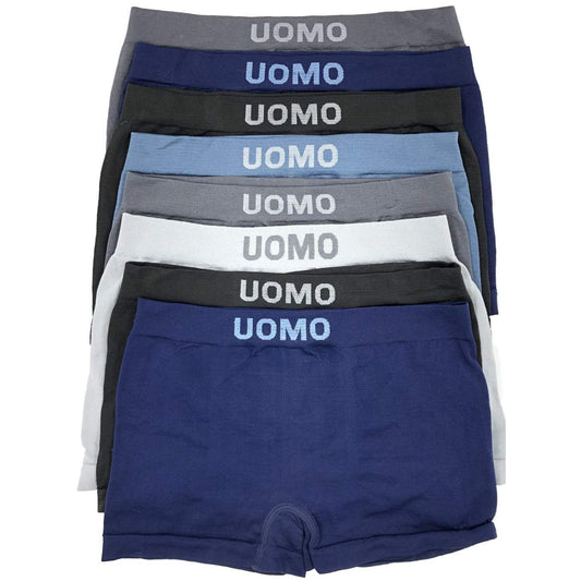 LisaModa Jungen Retroshort 8er Pack Seamless Stretch Unterhosen Farbset