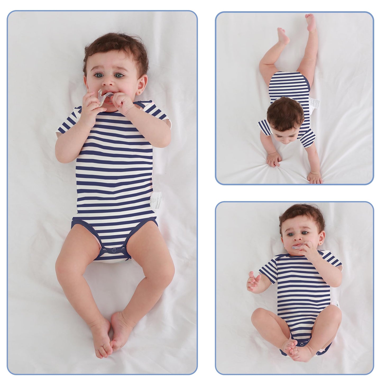 3tlg Babykleidung Set Baby Jungen Mädchen Kleidung Outfit Kurzarm Body Strampler + Hose Neugeborene Kleinkinder Weiche Babyset