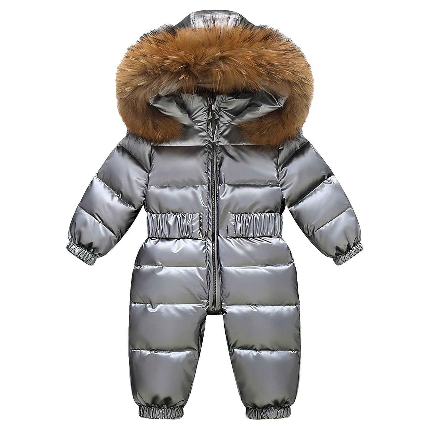 amropi Baby Girls' Snowsuit with Hood Romper Puffer Down Winter Warm Jumpsuit for 0-5 Years