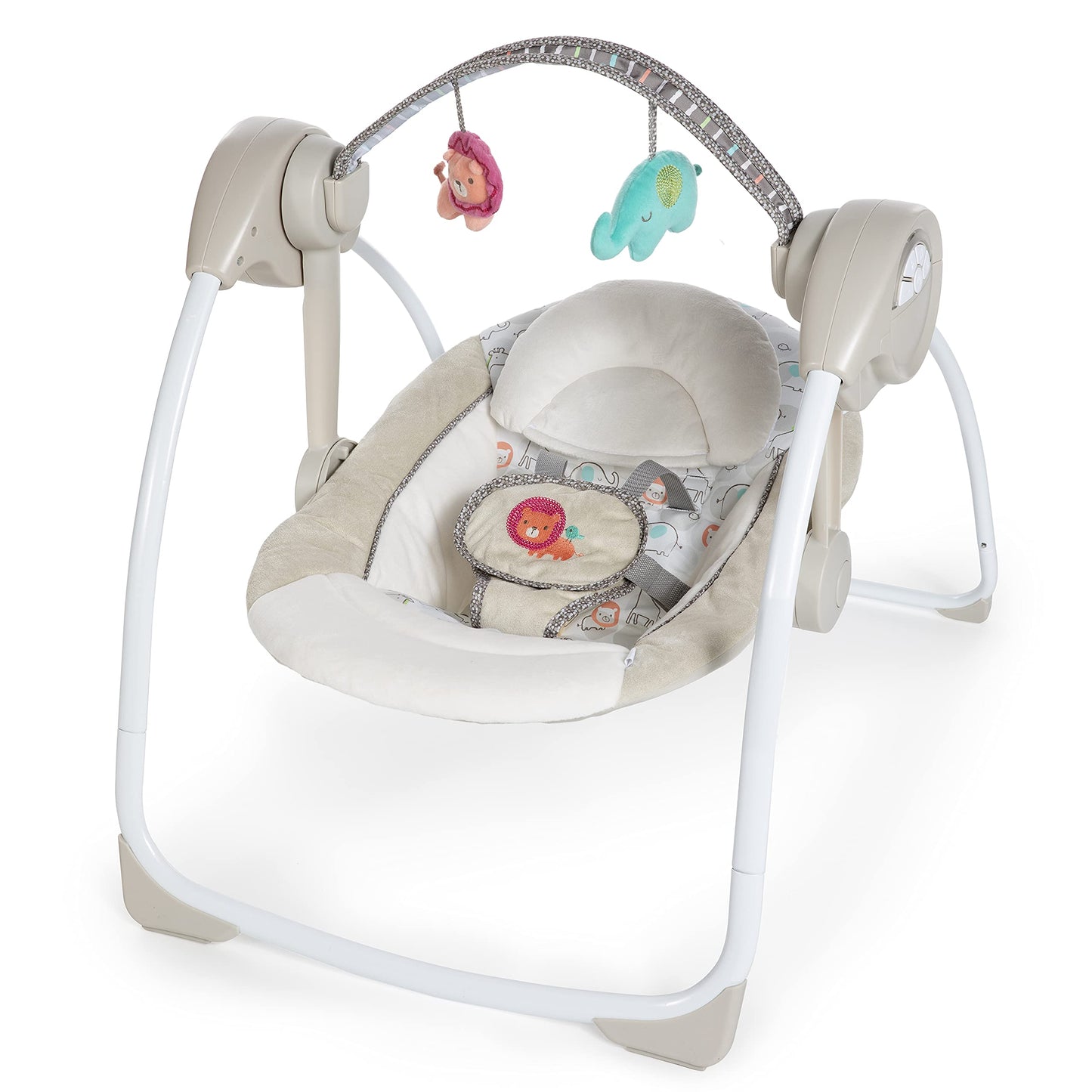Ingenuity, tragbare Babyschaukel, Cuddle lamp - mit Melodien, Zeit- und Schaukeleinstellung